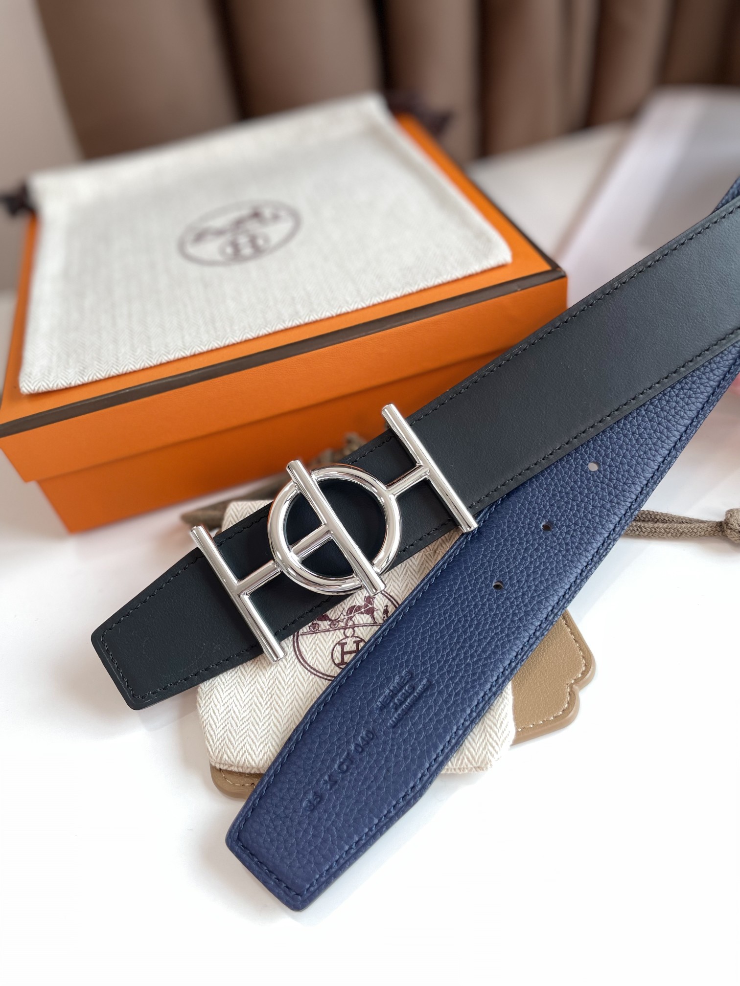 Hermès Male Leather Belt Cow Leather 38mm