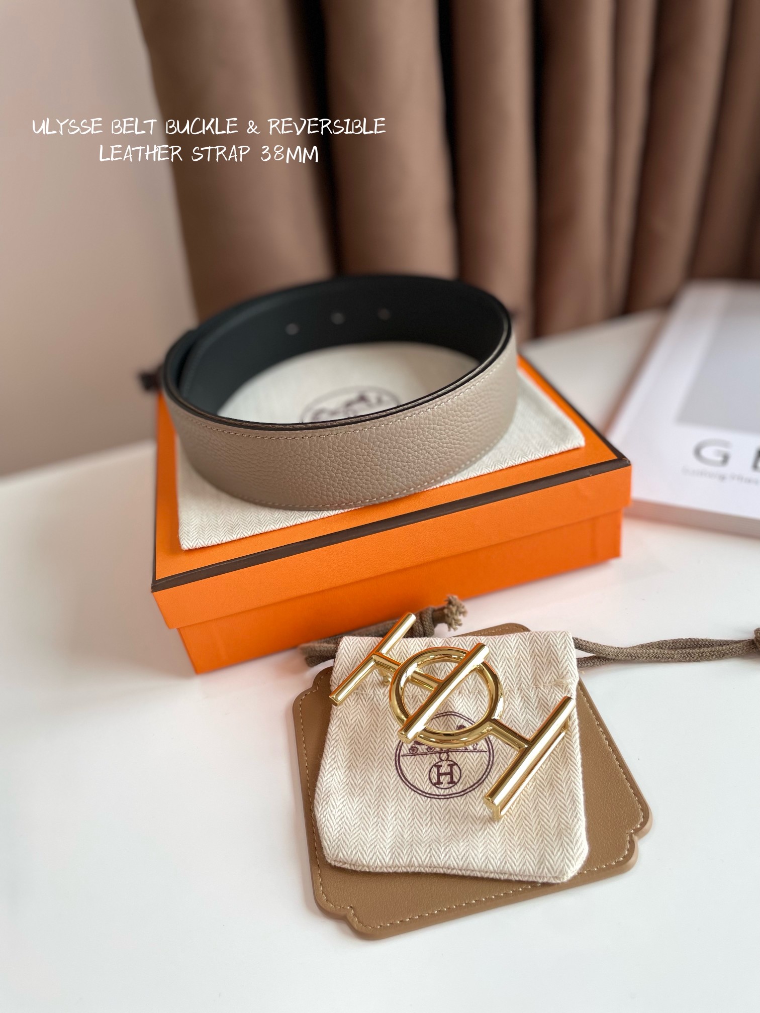 Hermès Male Leather Belt Cow Leather 38mm