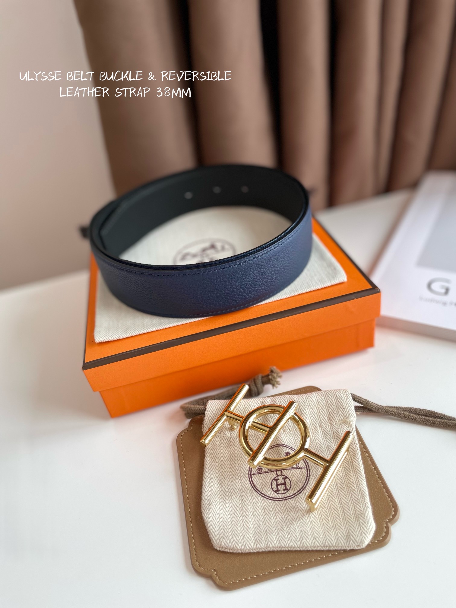Hermès Male Leather Belt Cow Leather 38mm
