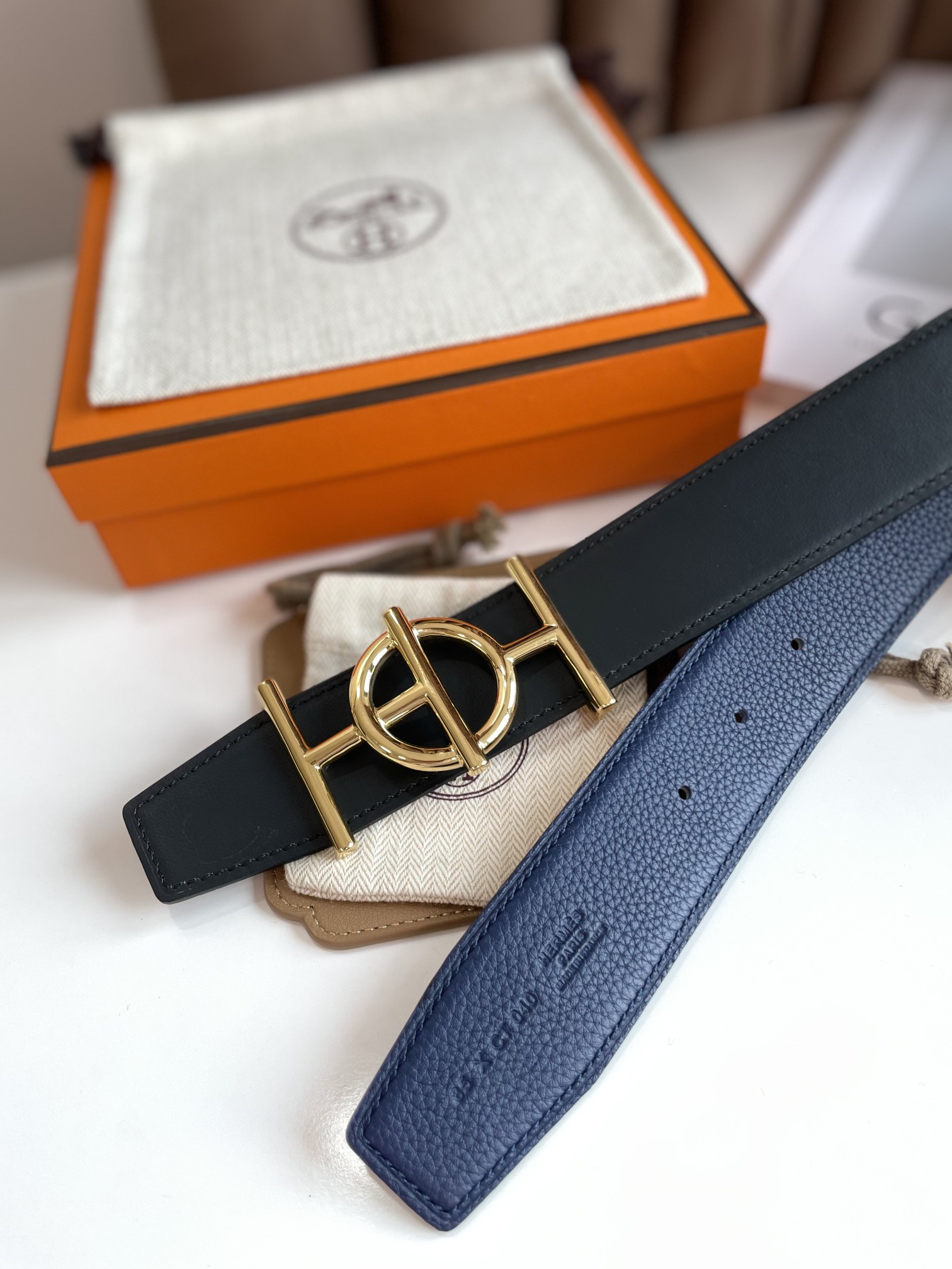 Hermès Male Leather Belt Cow Leather 38mm