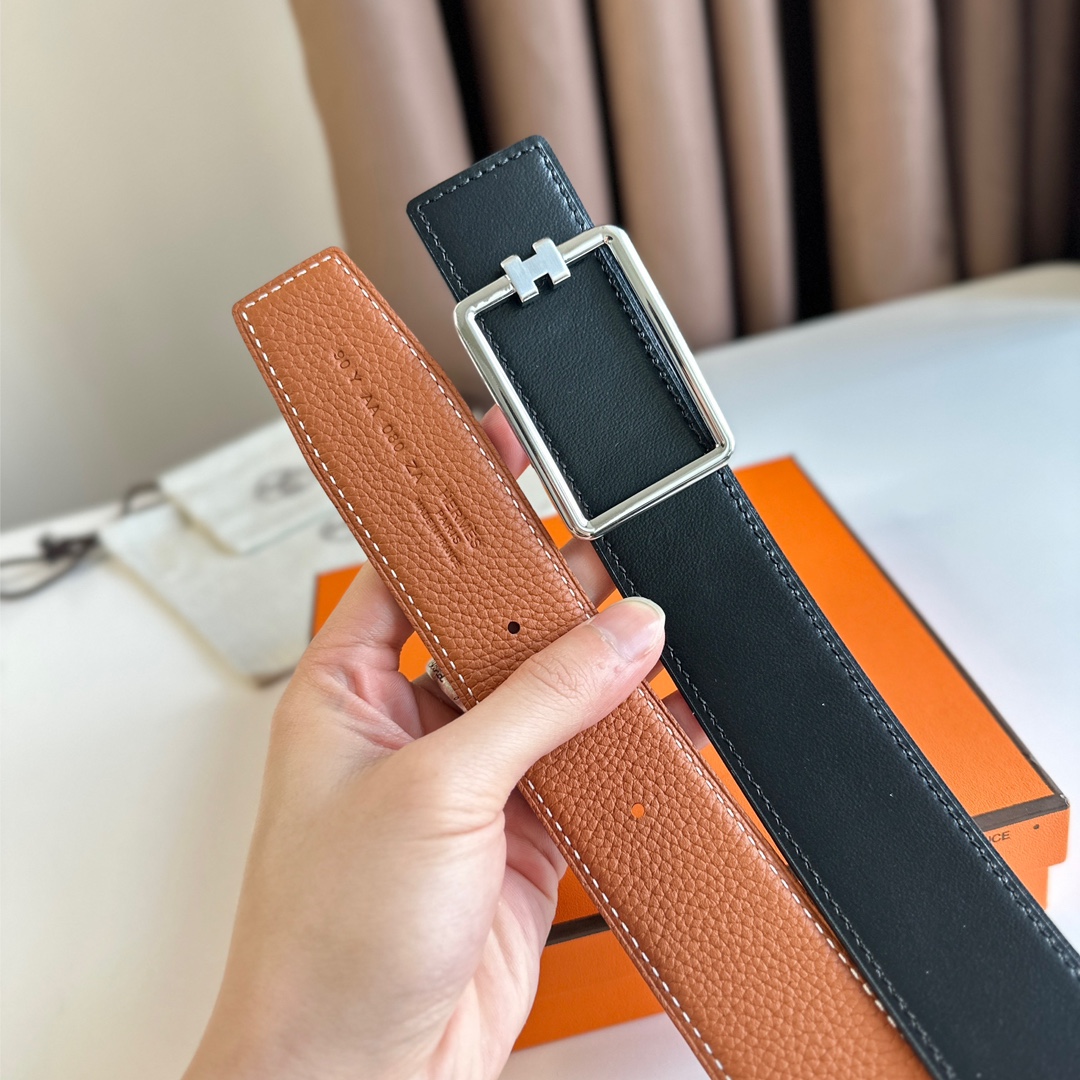 Hermès Male Leather Belt Top Grain Leather S-m
