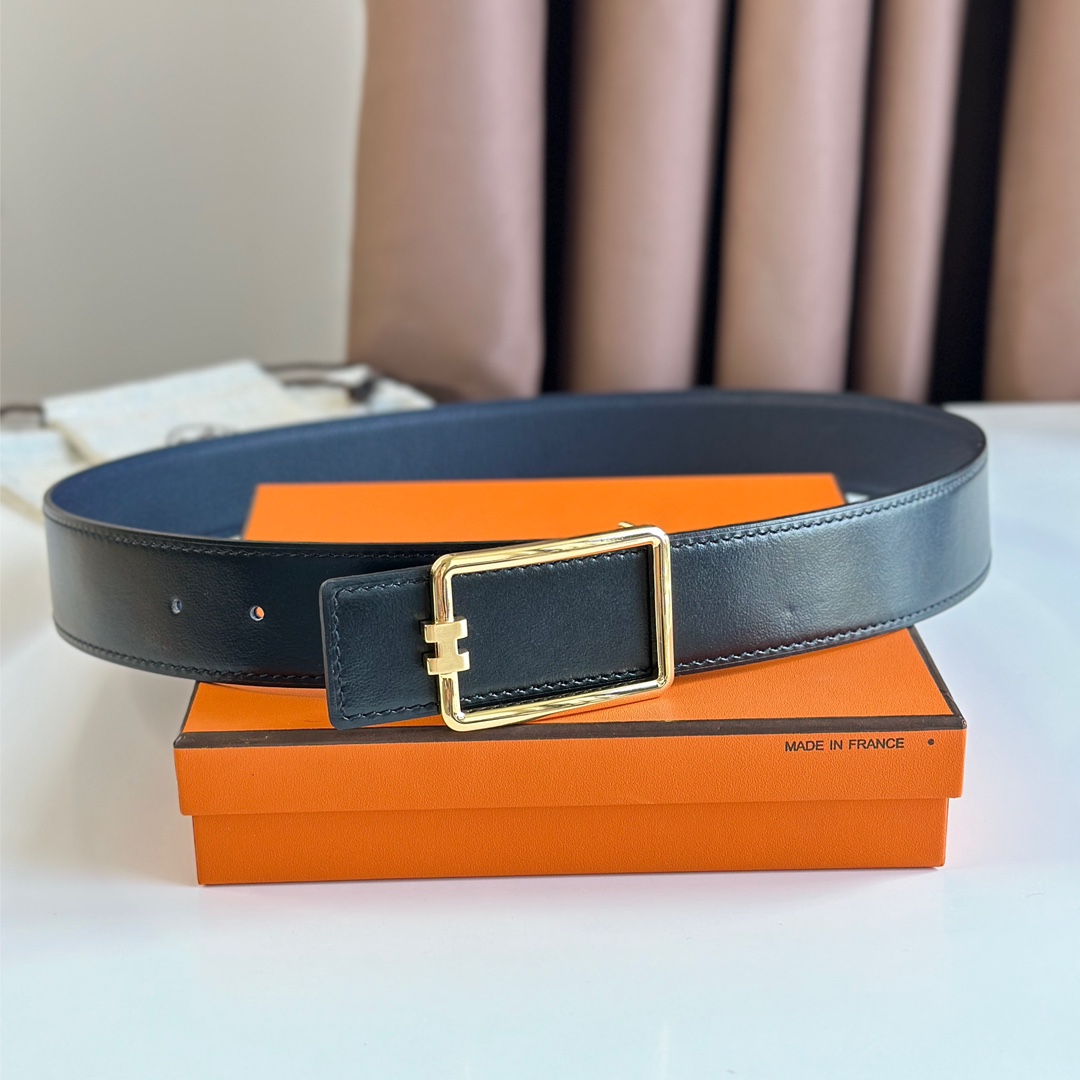 Hermès Male Leather Belt Top Grain Leather S-m