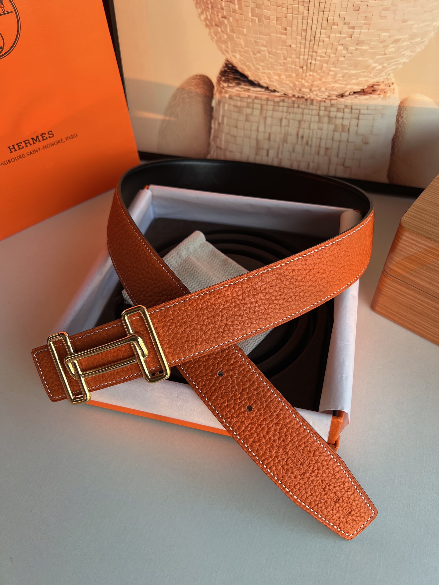 Hermès Male Basic Belt 38mm