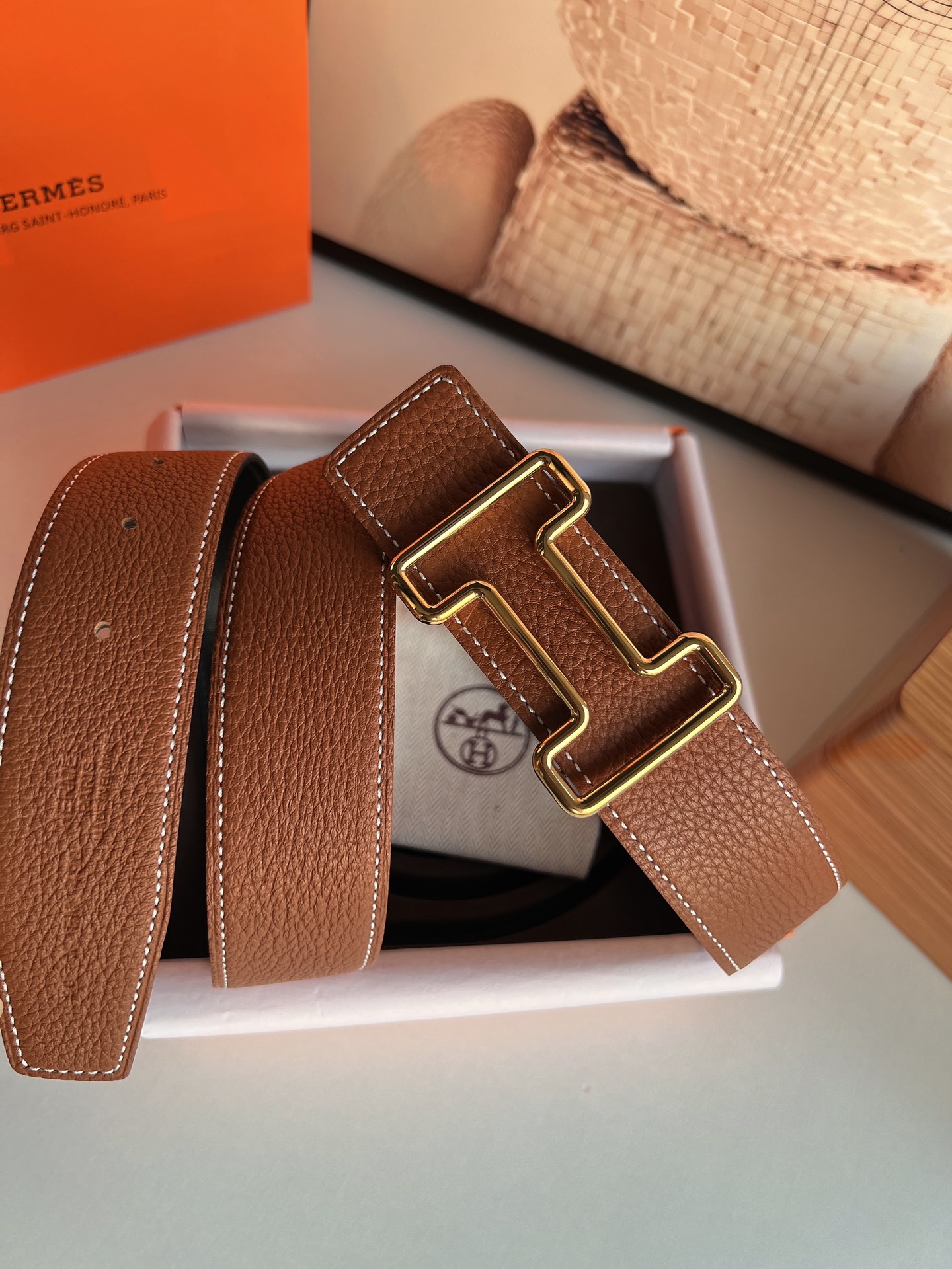 Hermès Male Basic Belt 38mm