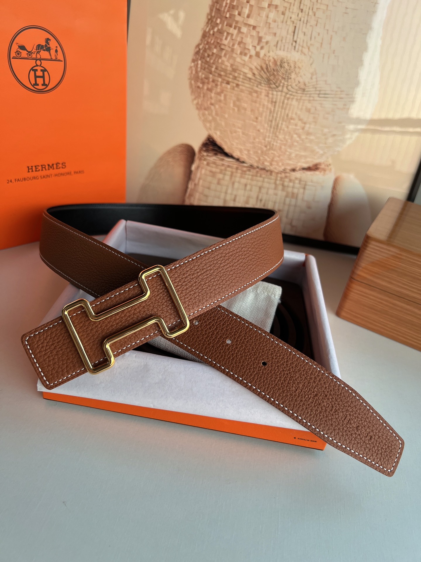Hermès Male Basic Belt 38mm
