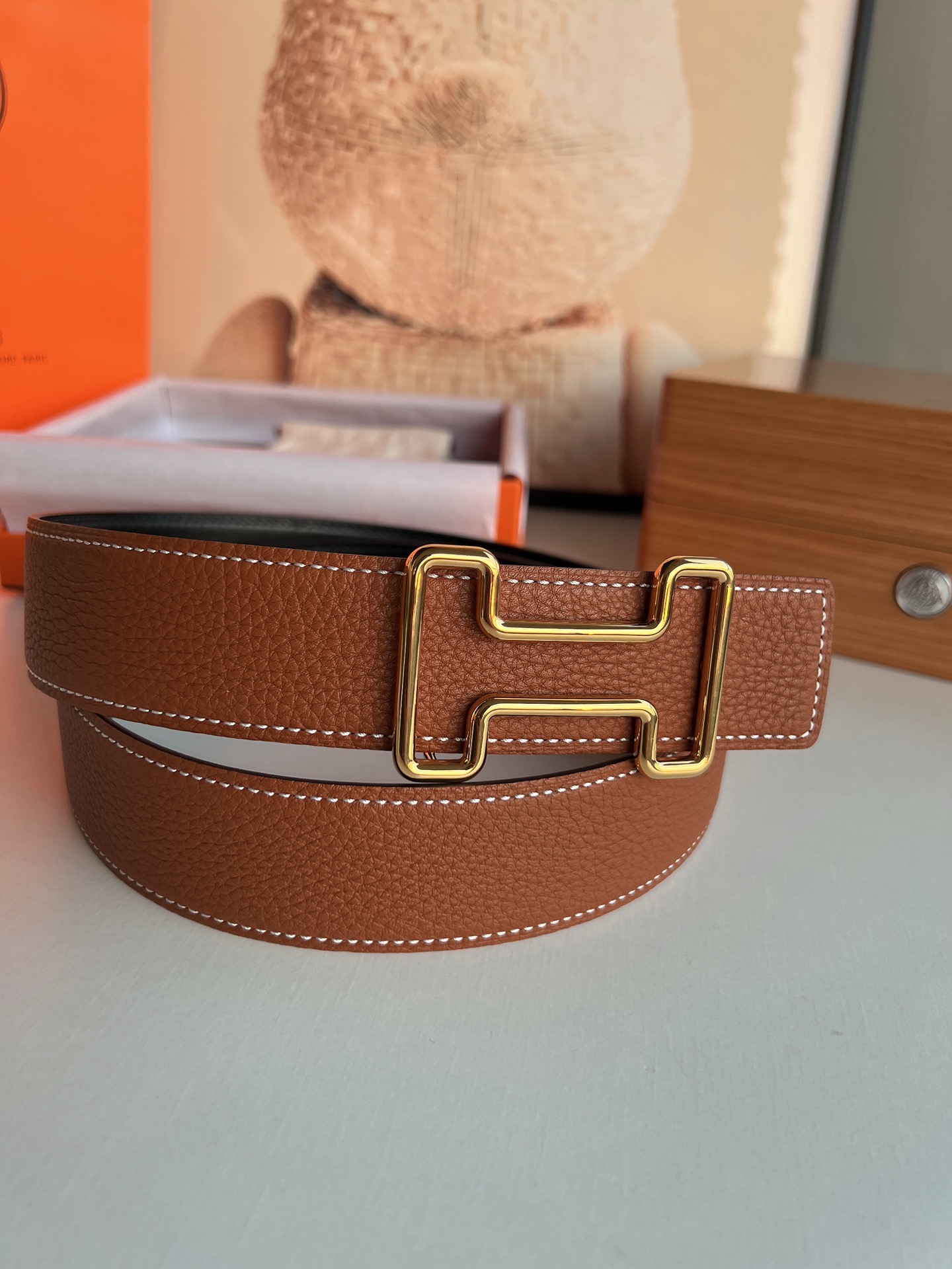 Hermès Male Basic Belt 38mm