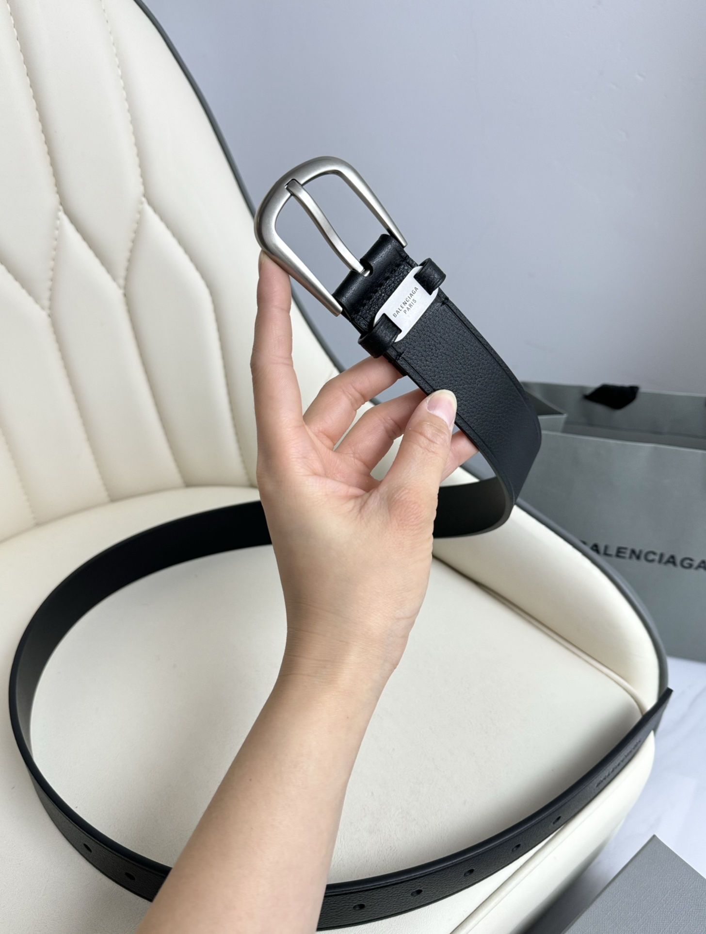 Balenciaga Basic Belt Cow Leather M-l