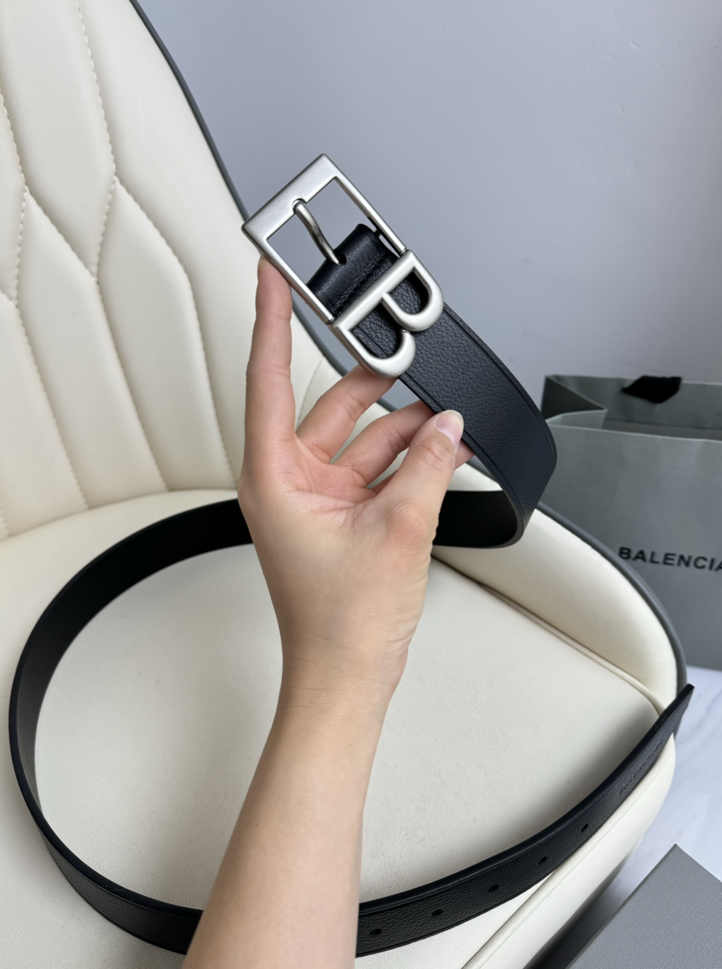 Balenciaga Basic Belt Cow Leather M-l