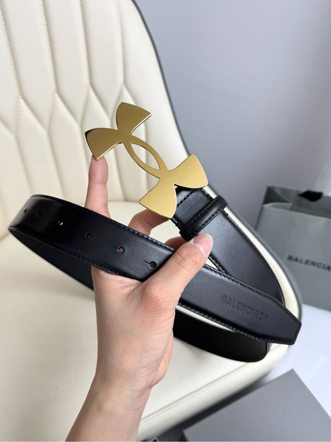 Balenciaga Basic Belt Cow Leather M-l