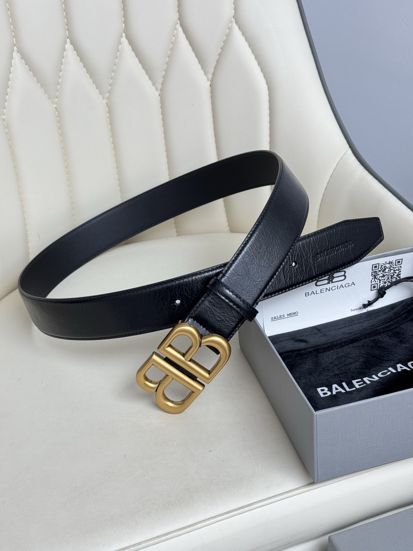 Balenciaga Basic Belt Cow Leather M-l