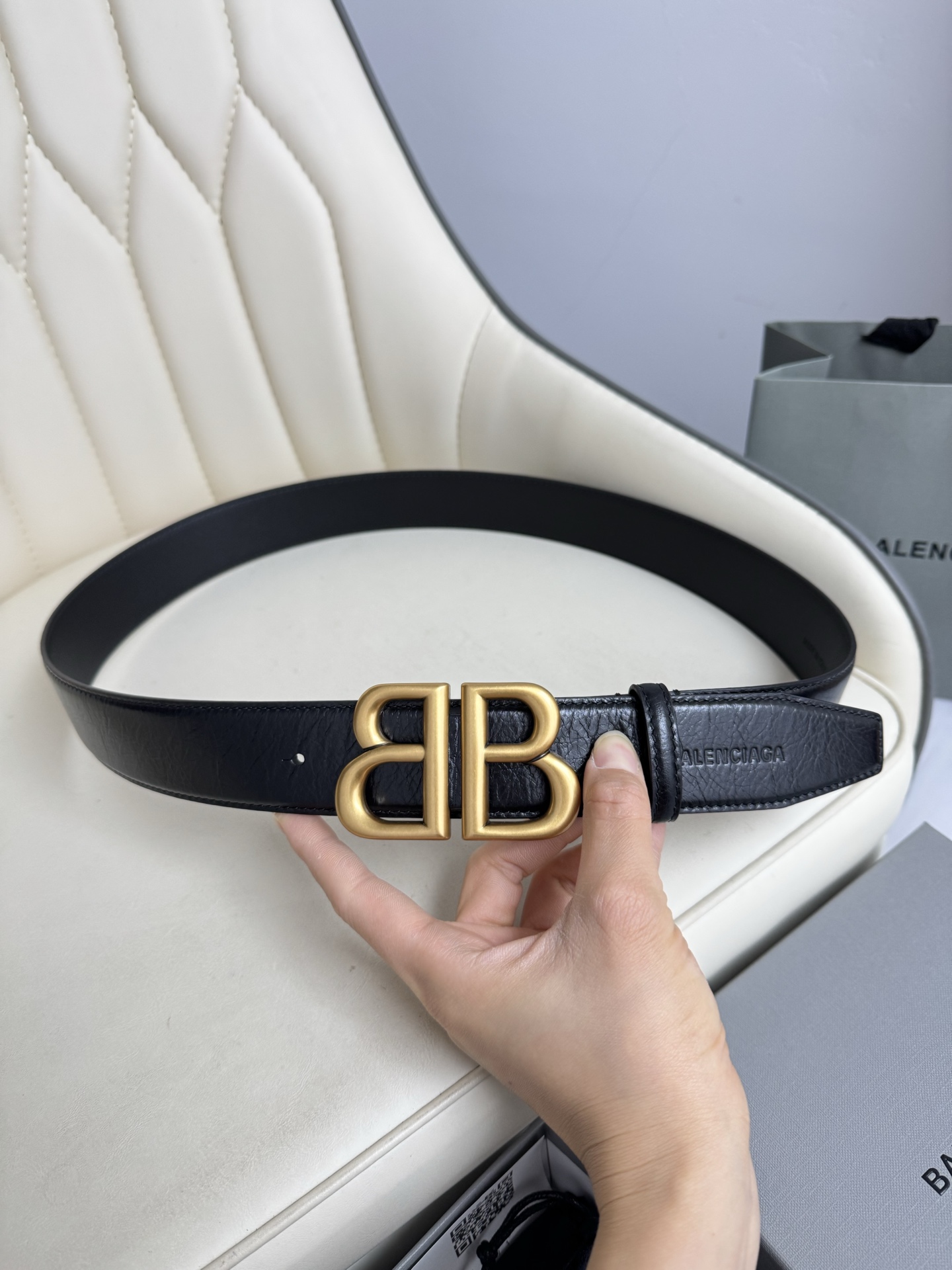 Balenciaga Basic Belt Cow Leather M-l