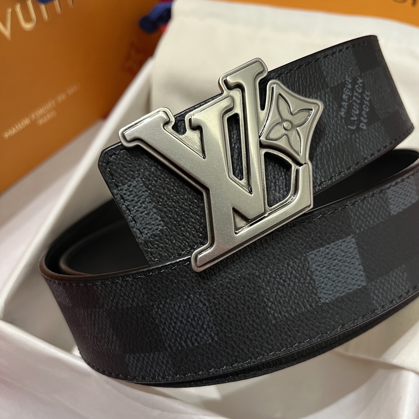 Leather Belt Cow Leather Black M-l