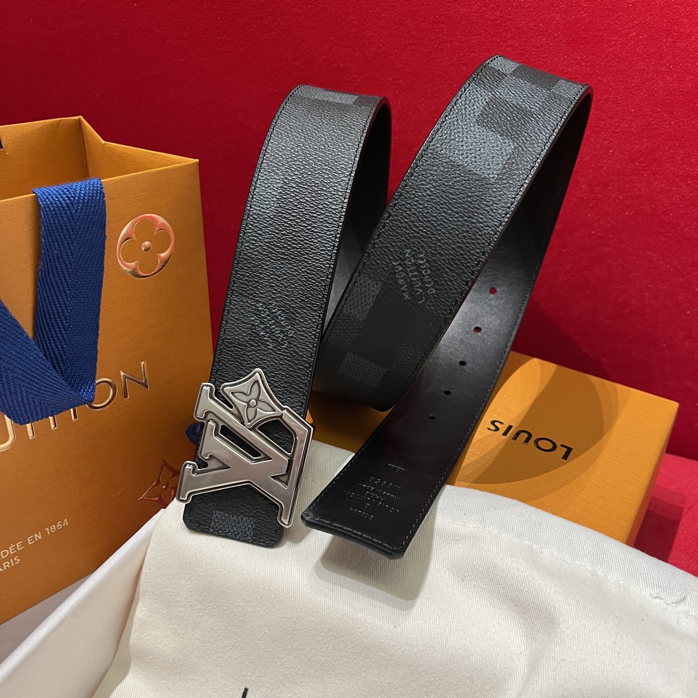 Leather Belt Cow Leather Black M-l
