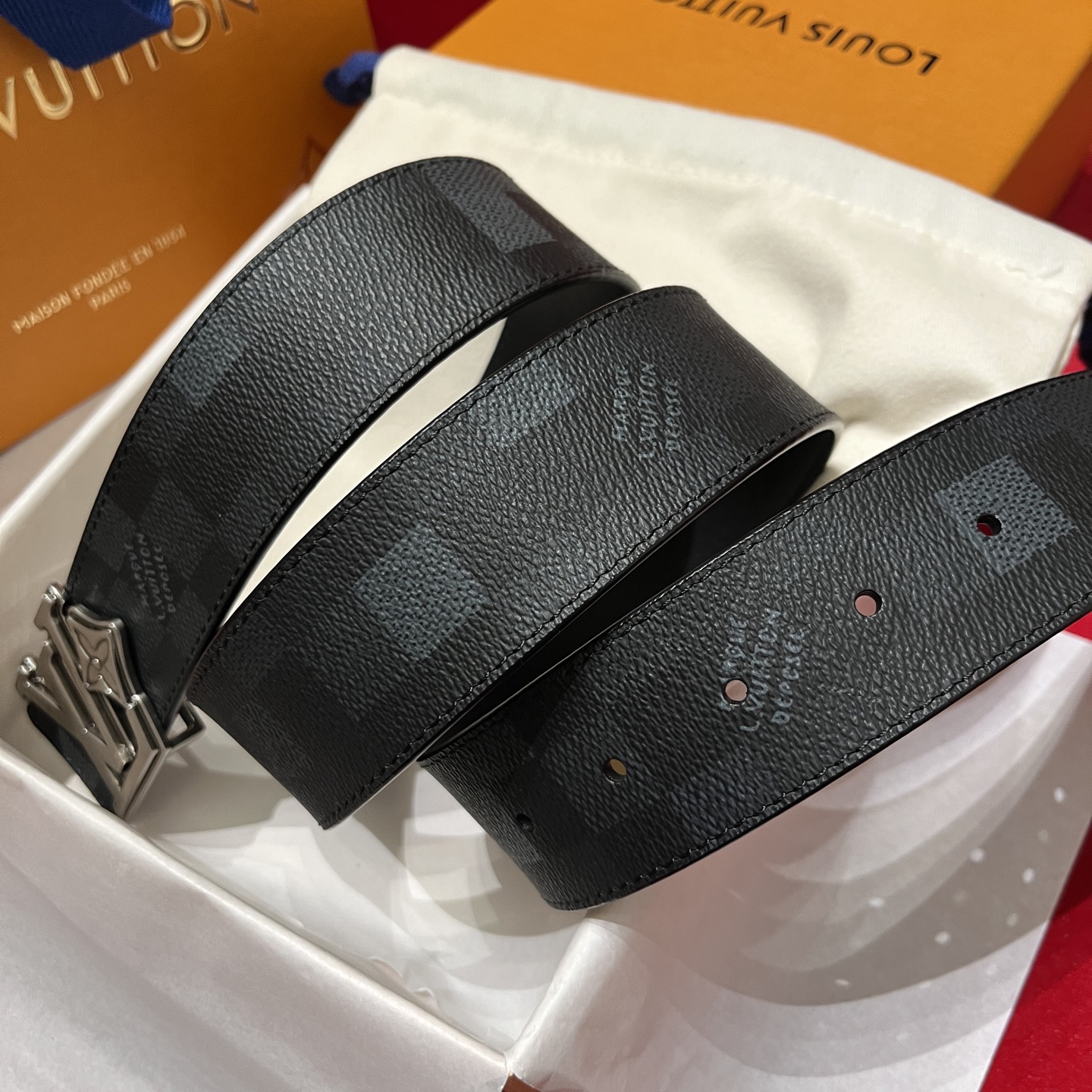 Leather Belt Cow Leather Black M-l