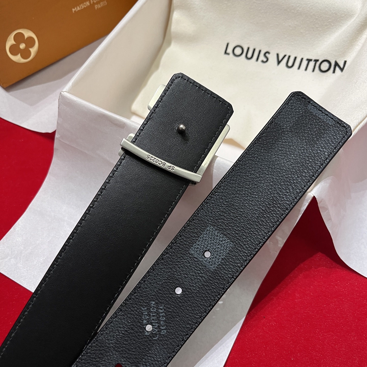 Leather Belt Cow Leather Black M-l