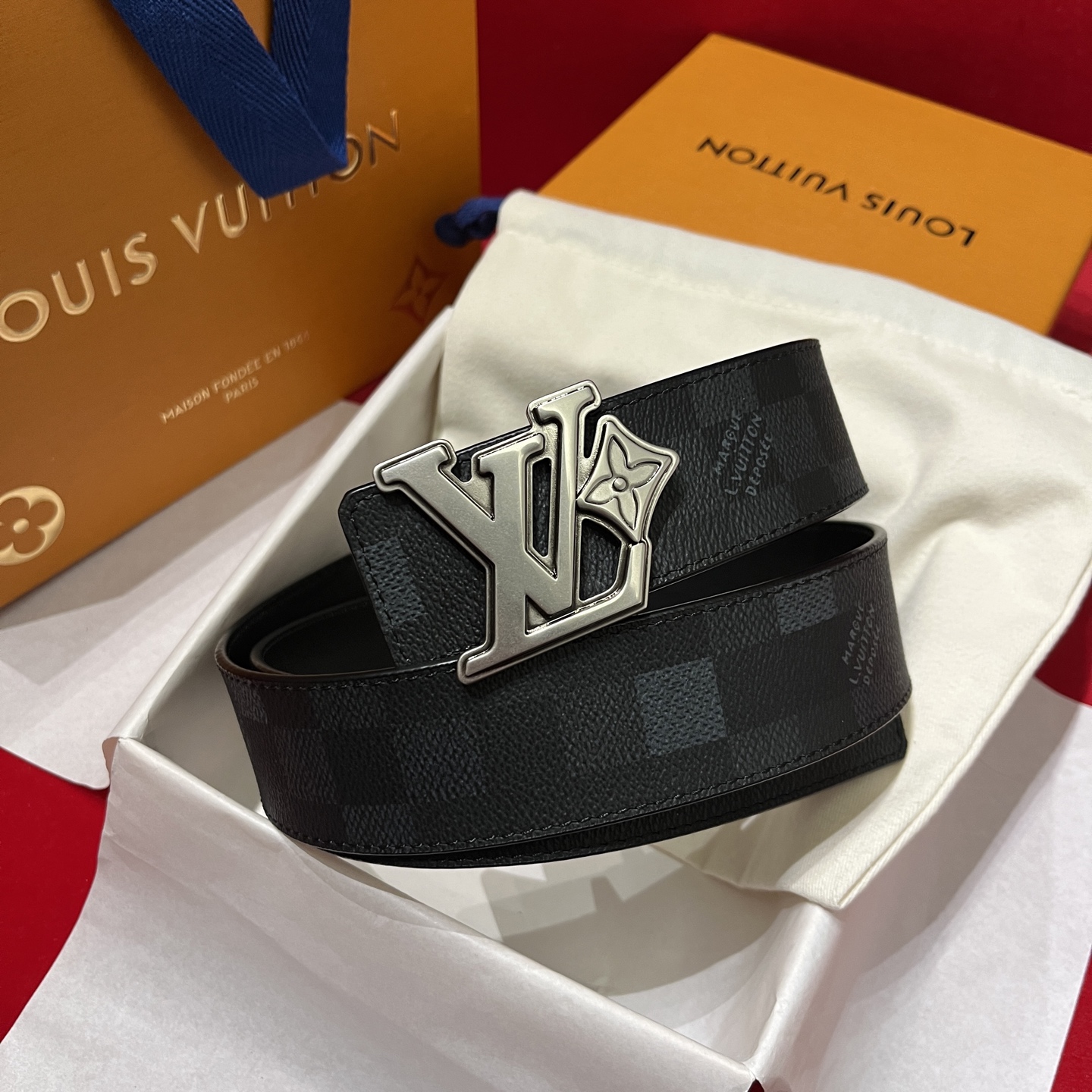 Leather Belt Cow Leather Black M-l