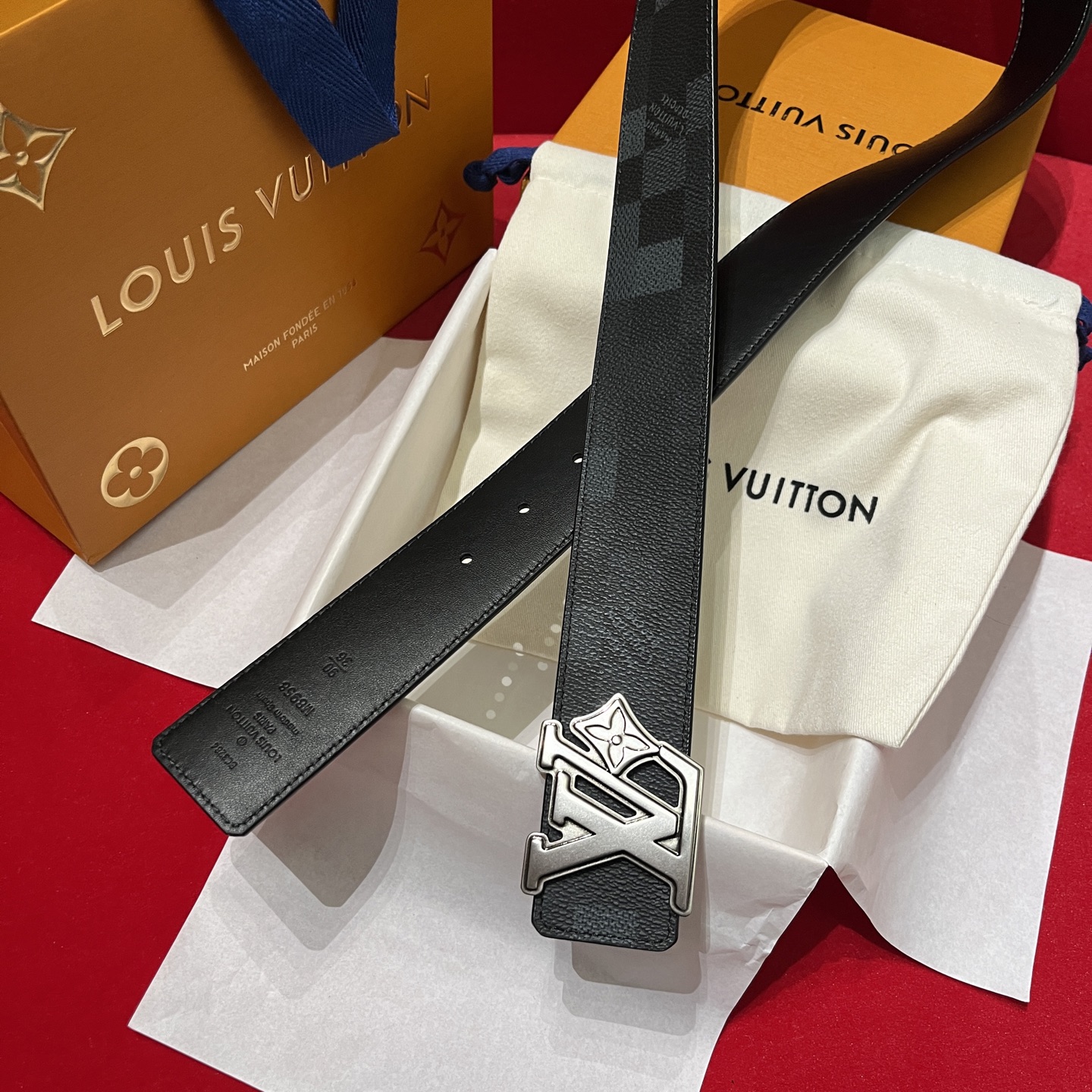Leather Belt Cow Leather Black M-l