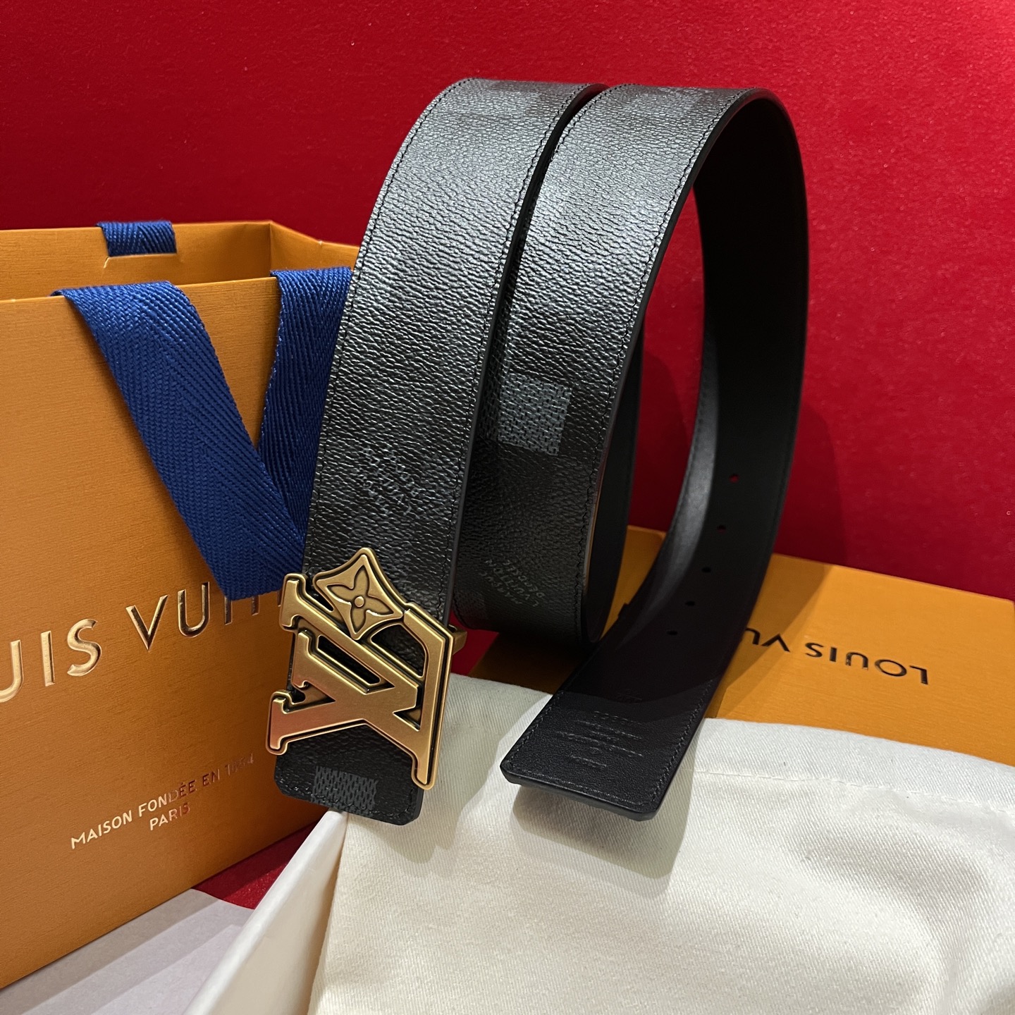 Leather Belt Cow Leather Black M-l