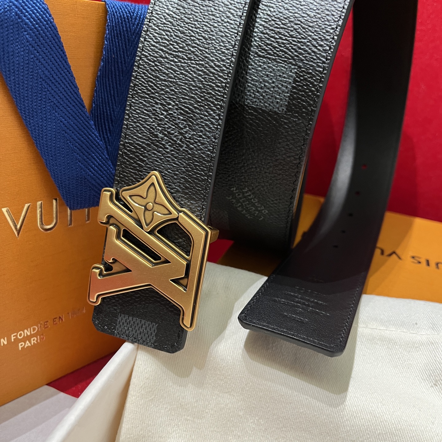 Leather Belt Cow Leather Black M-l