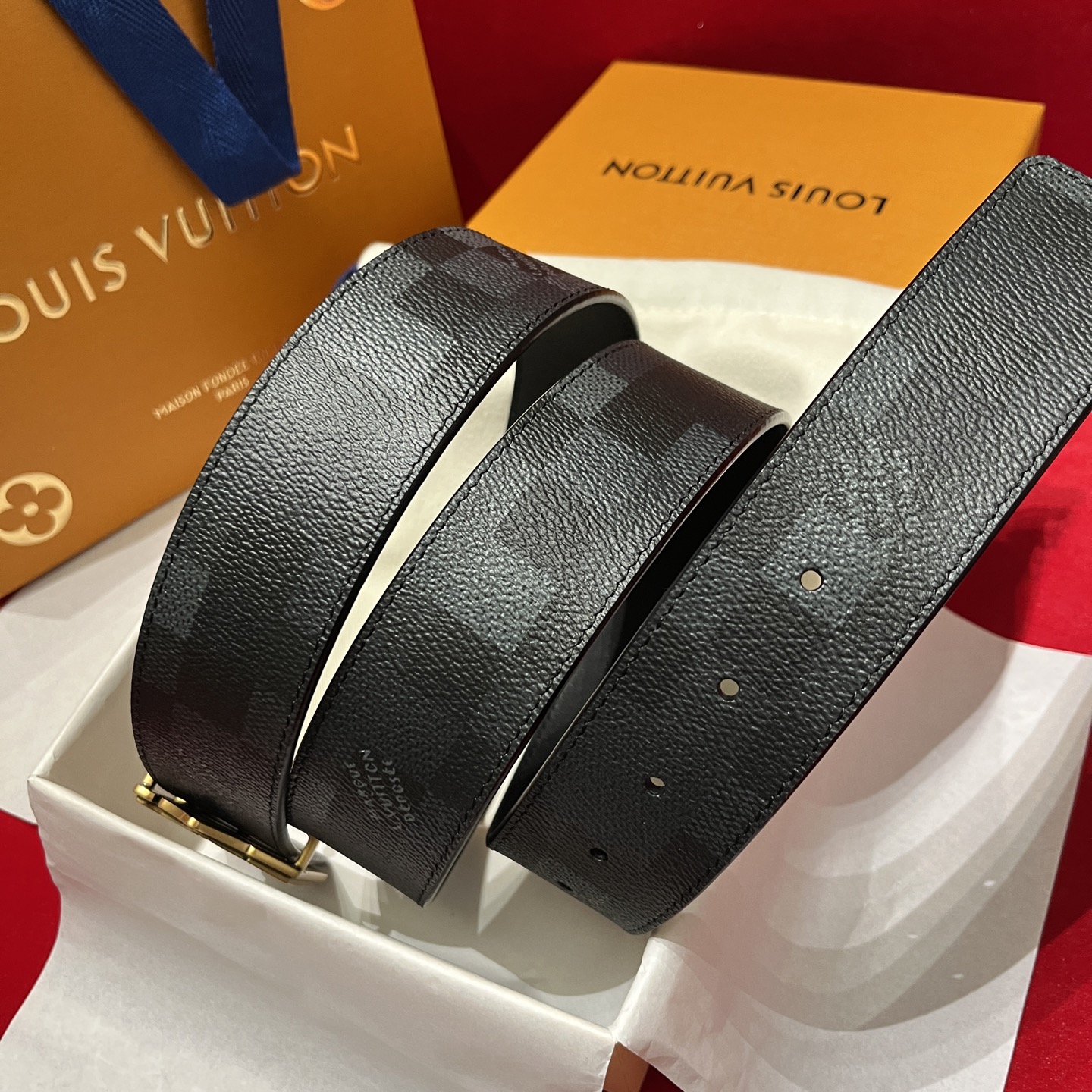 Leather Belt Cow Leather Black M-l