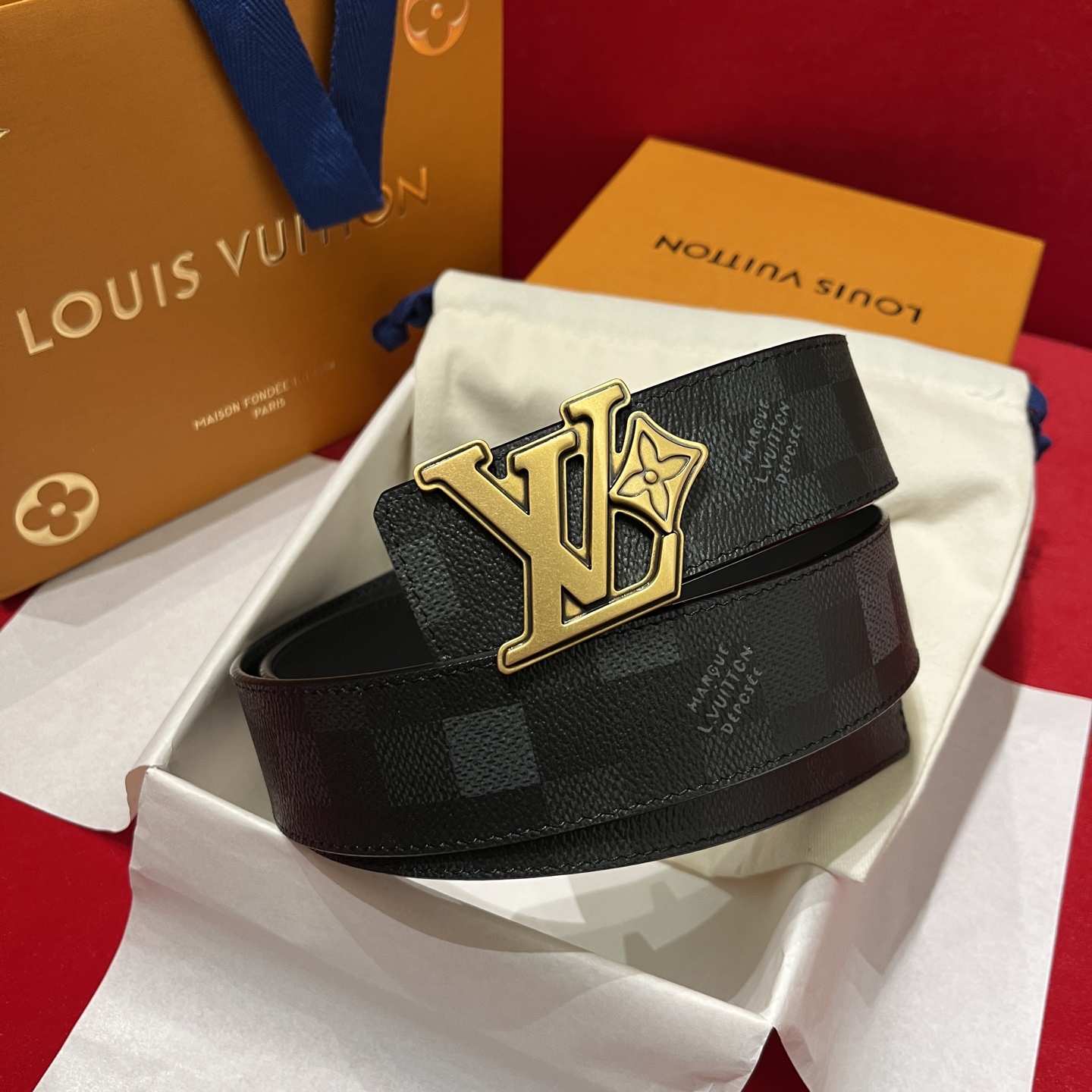 Leather Belt Cow Leather Black M-l
