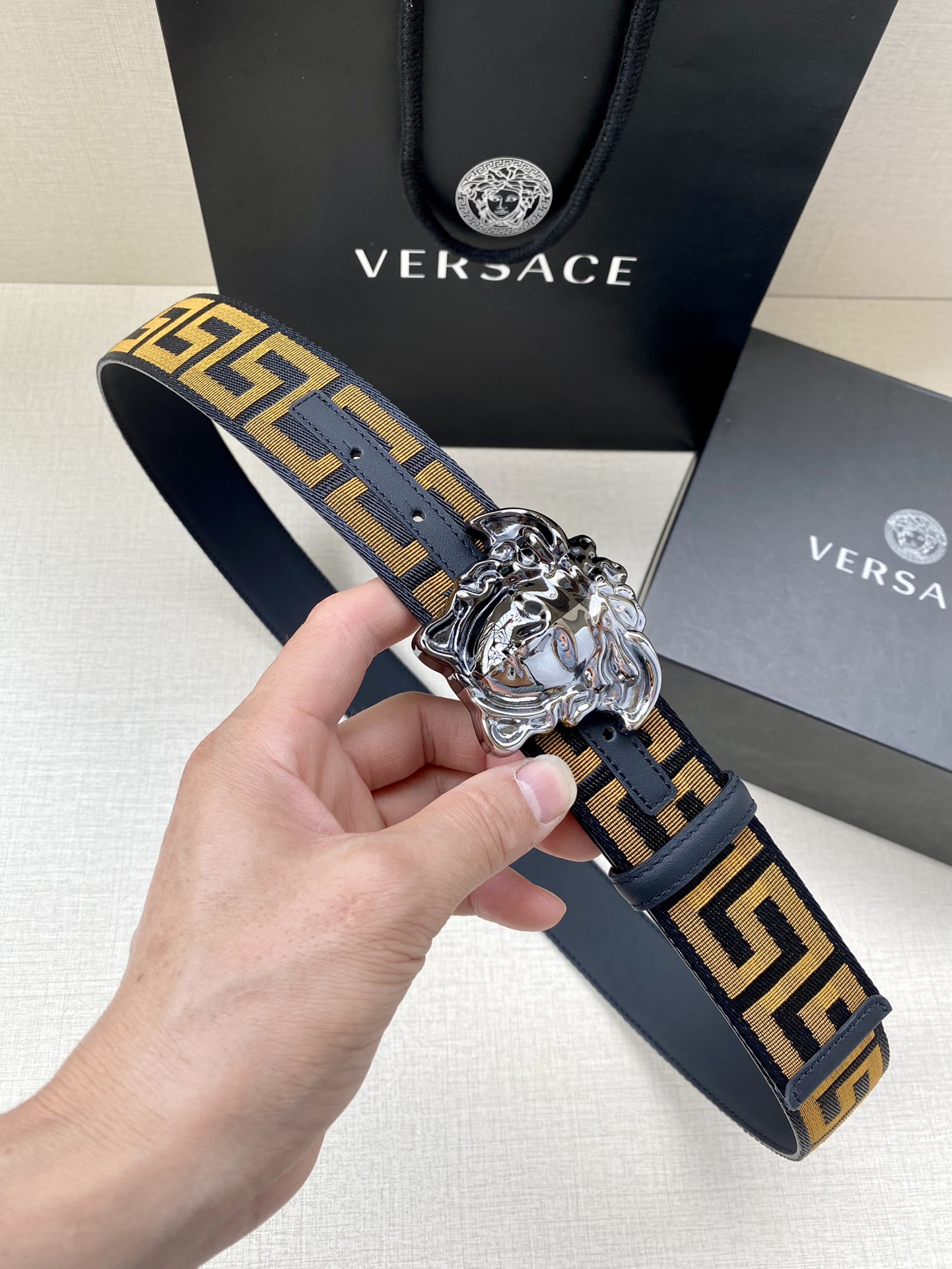 Versace Basic Belt Cow Leather S-m