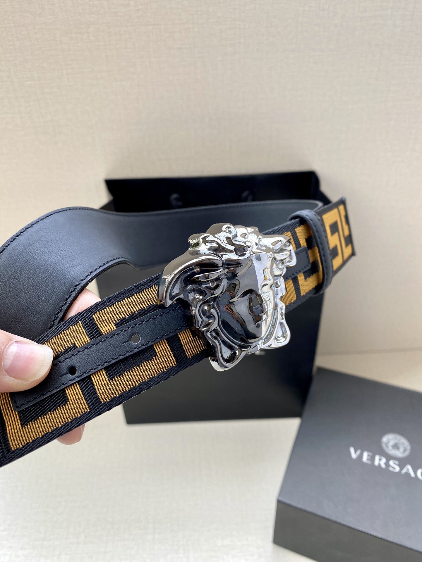 Versace Basic Belt Cow Leather S-m