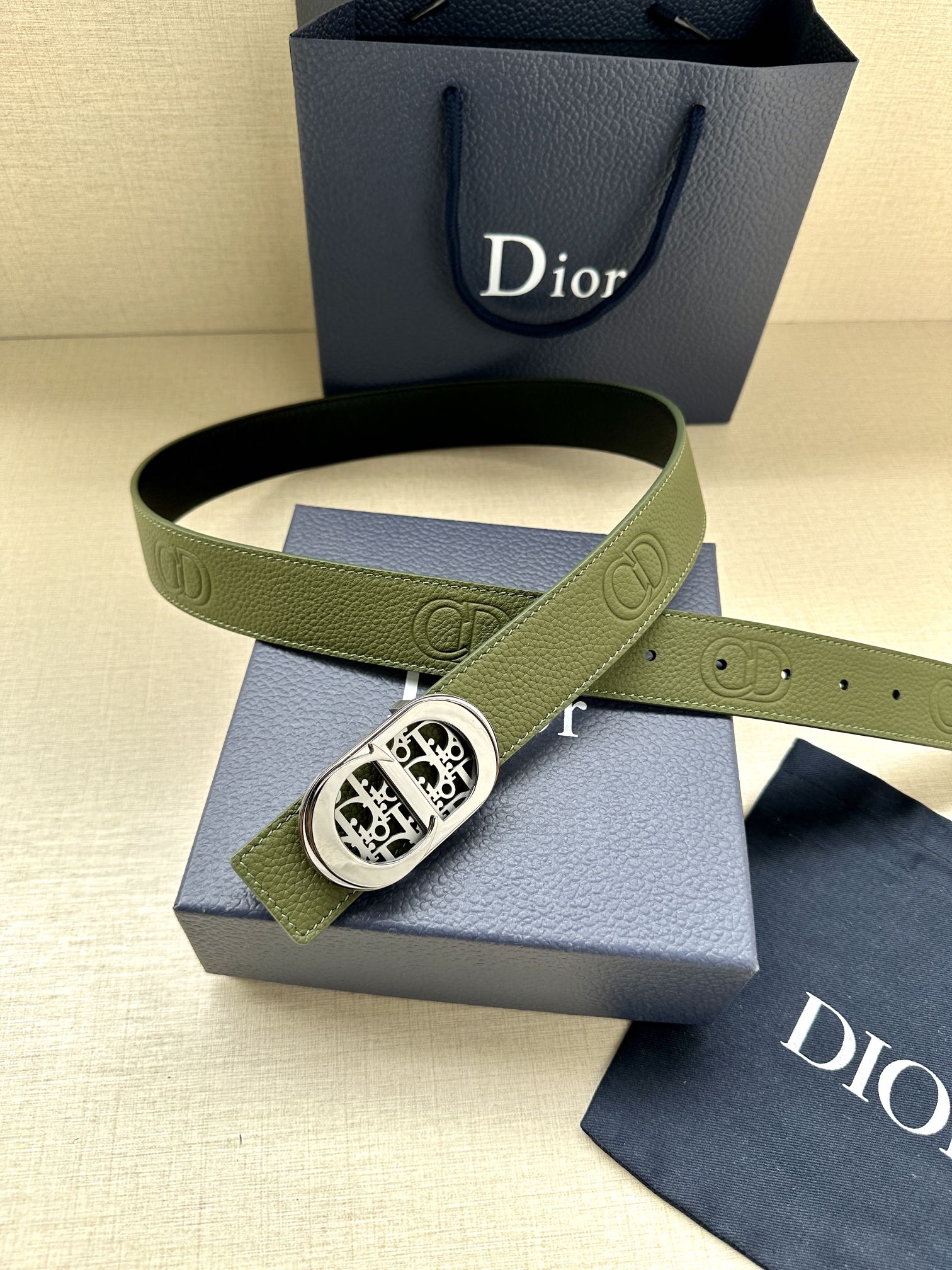 Dior Male Basic Belt Cow Leather Adjustable