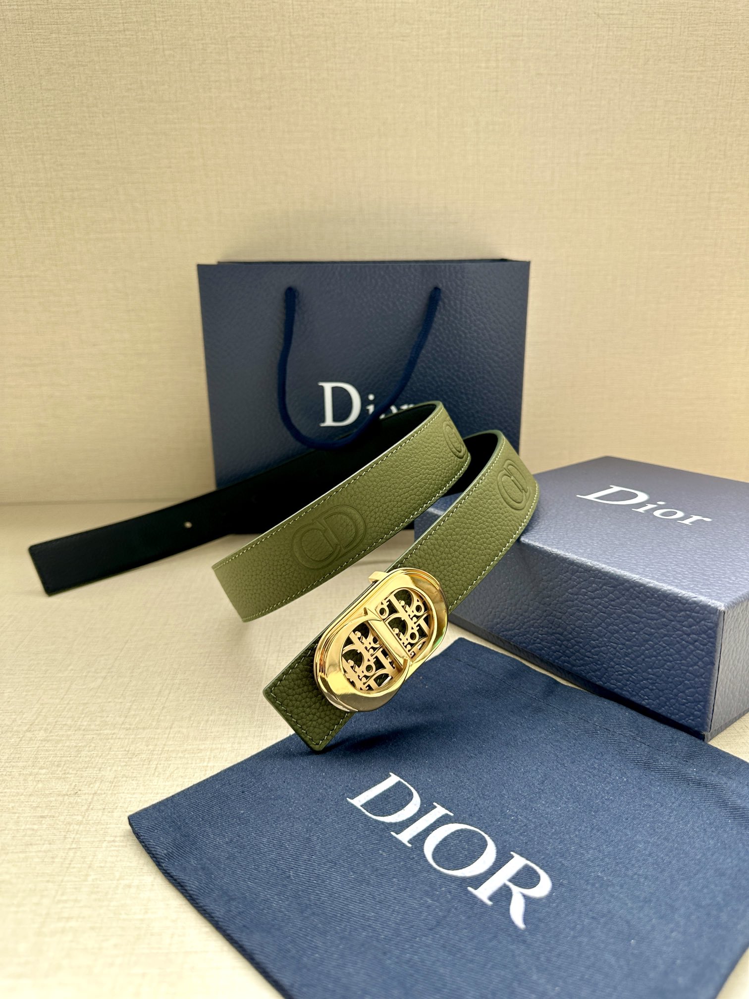 Dior Male Basic Belt Cow Leather Adjustable