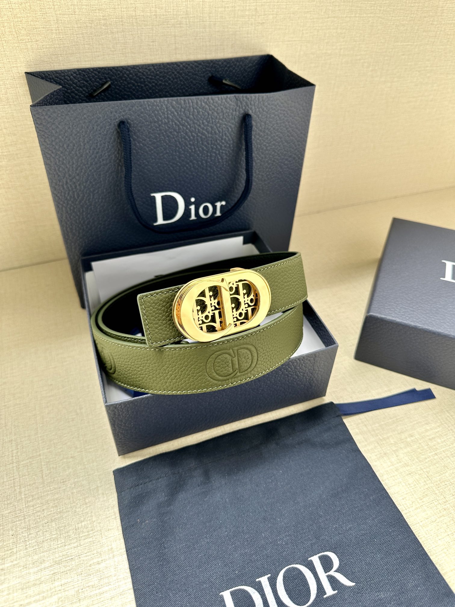 Dior Male Basic Belt Cow Leather Adjustable