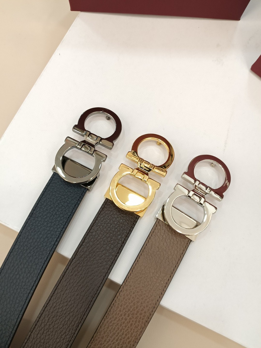 Salvatore Ferragamo Leather Belt Top Grain Leather M