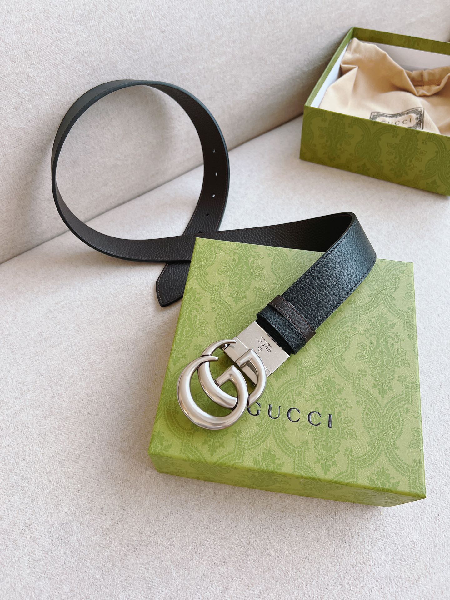Gucci Male Basic Belt Canvas Black S-m