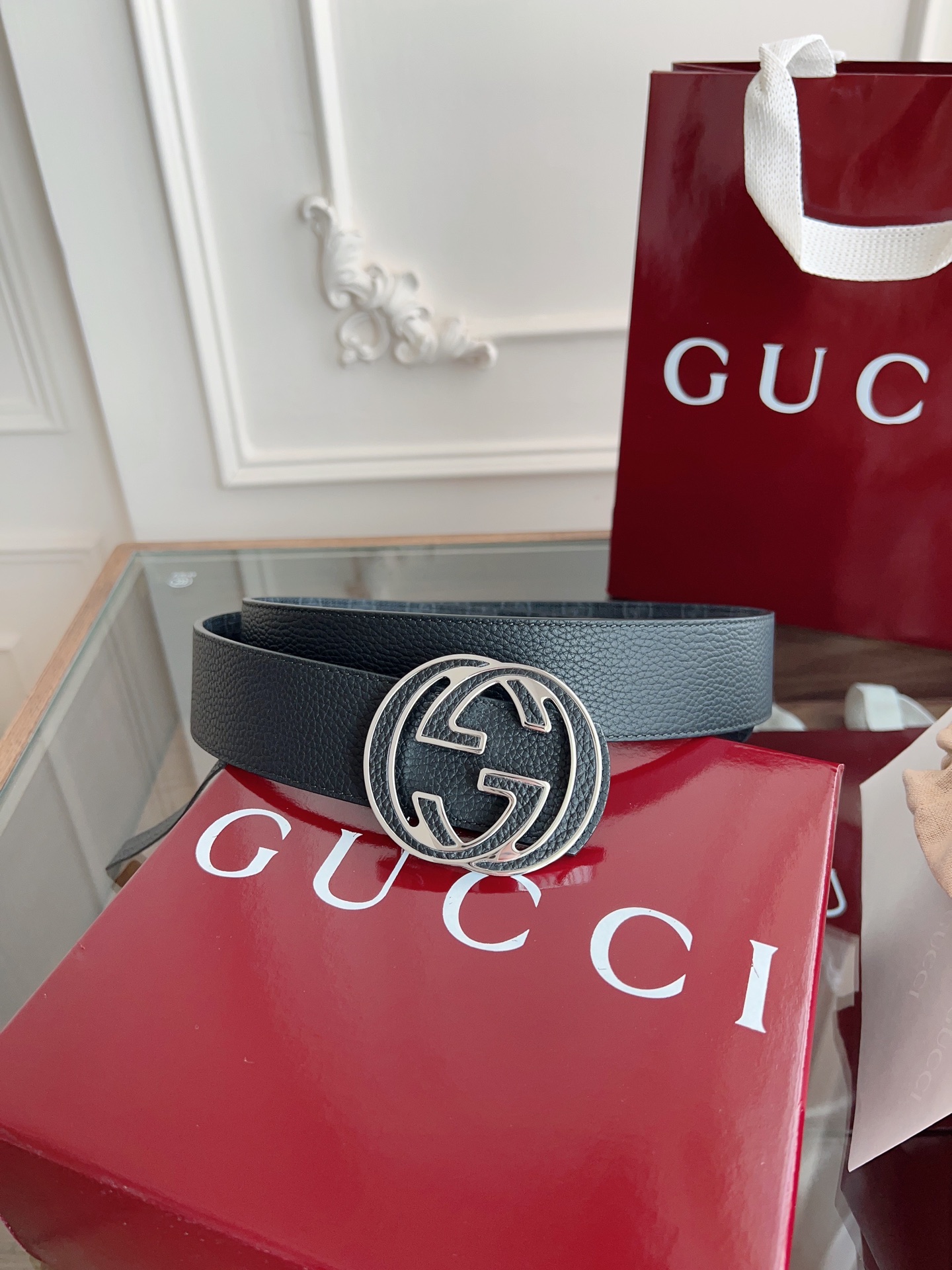 Gucci Male Basic Belt Canvas Black