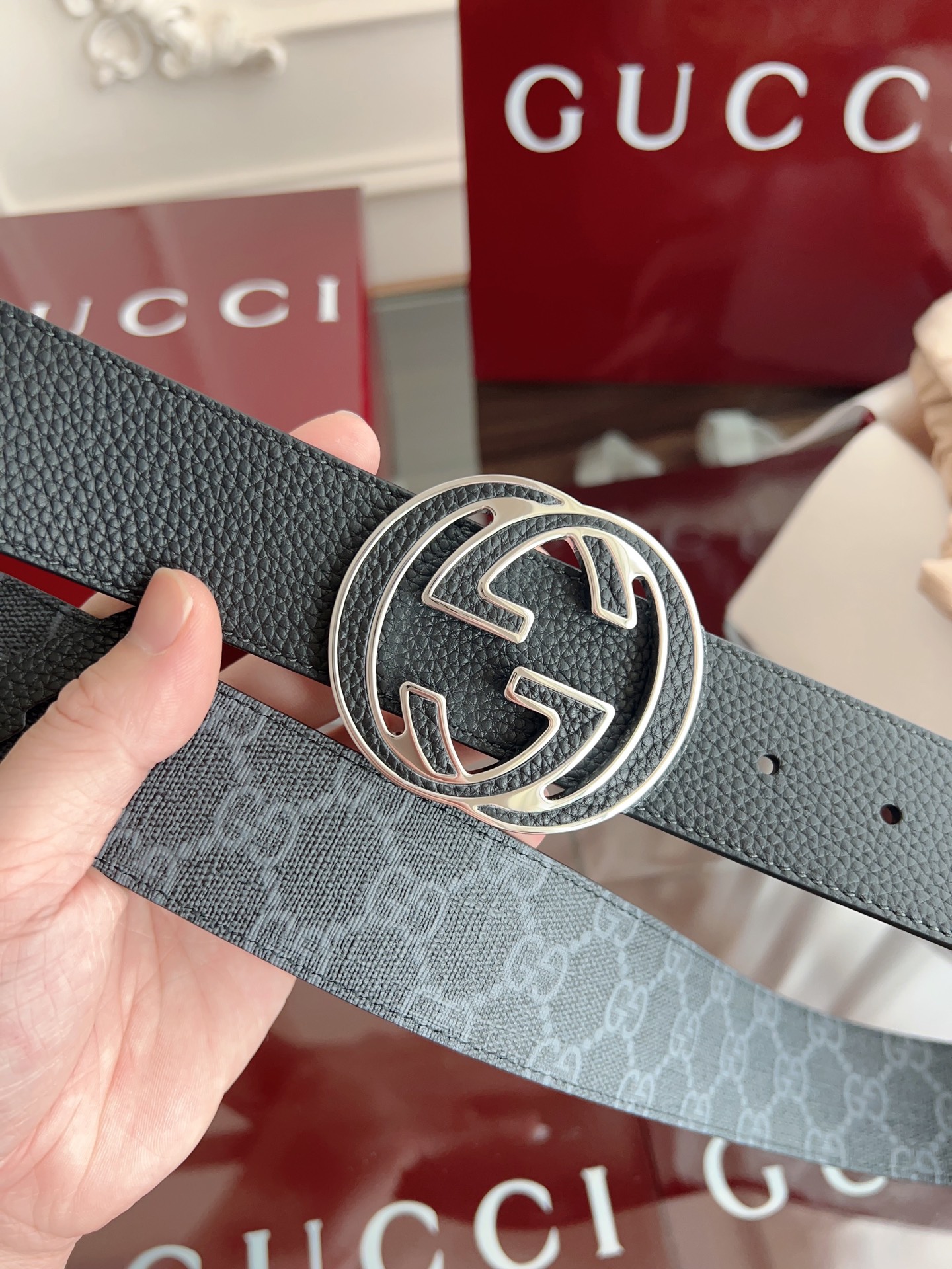 Gucci Male Basic Belt Canvas Black