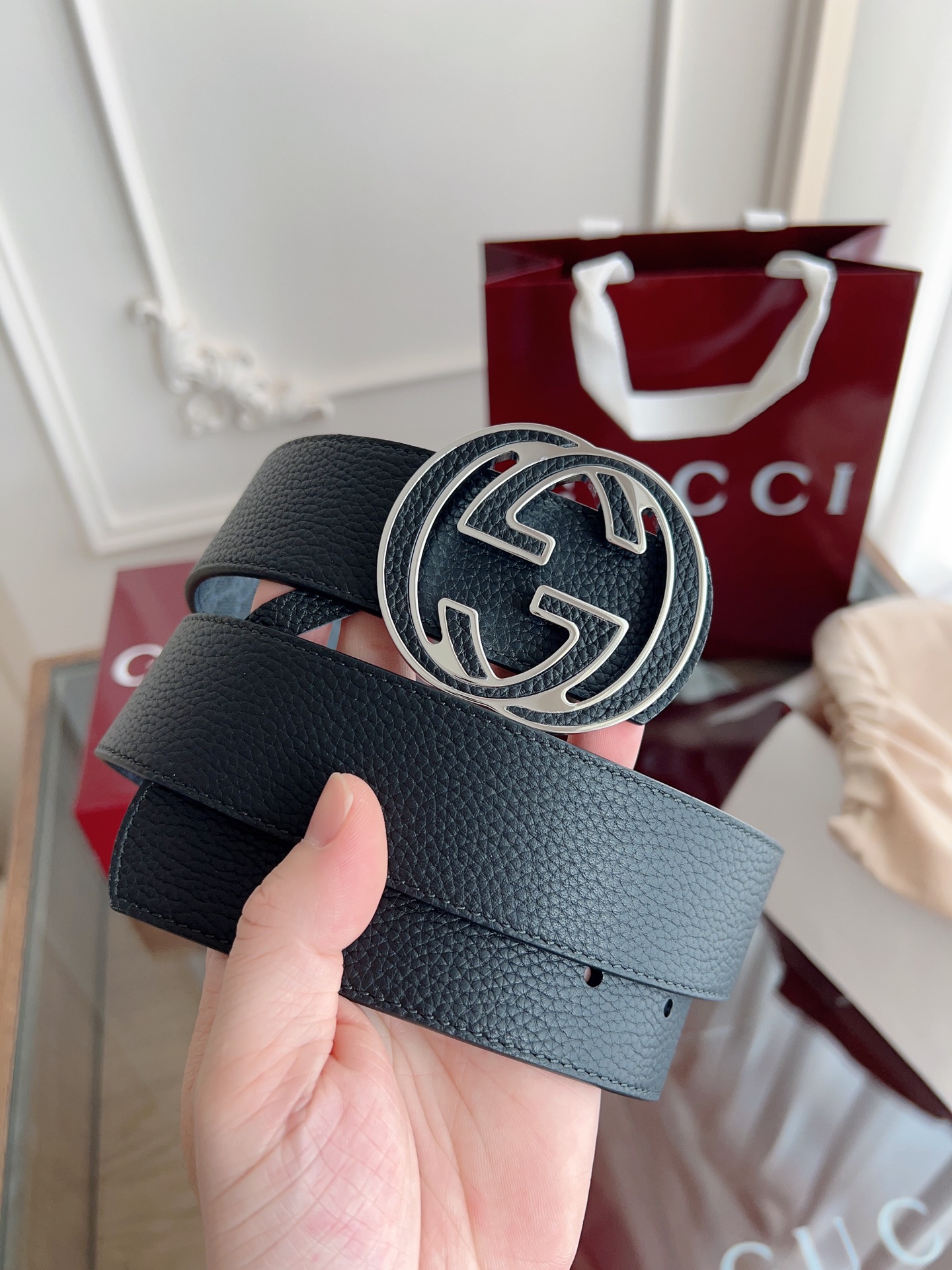 Gucci Male Basic Belt Canvas Black