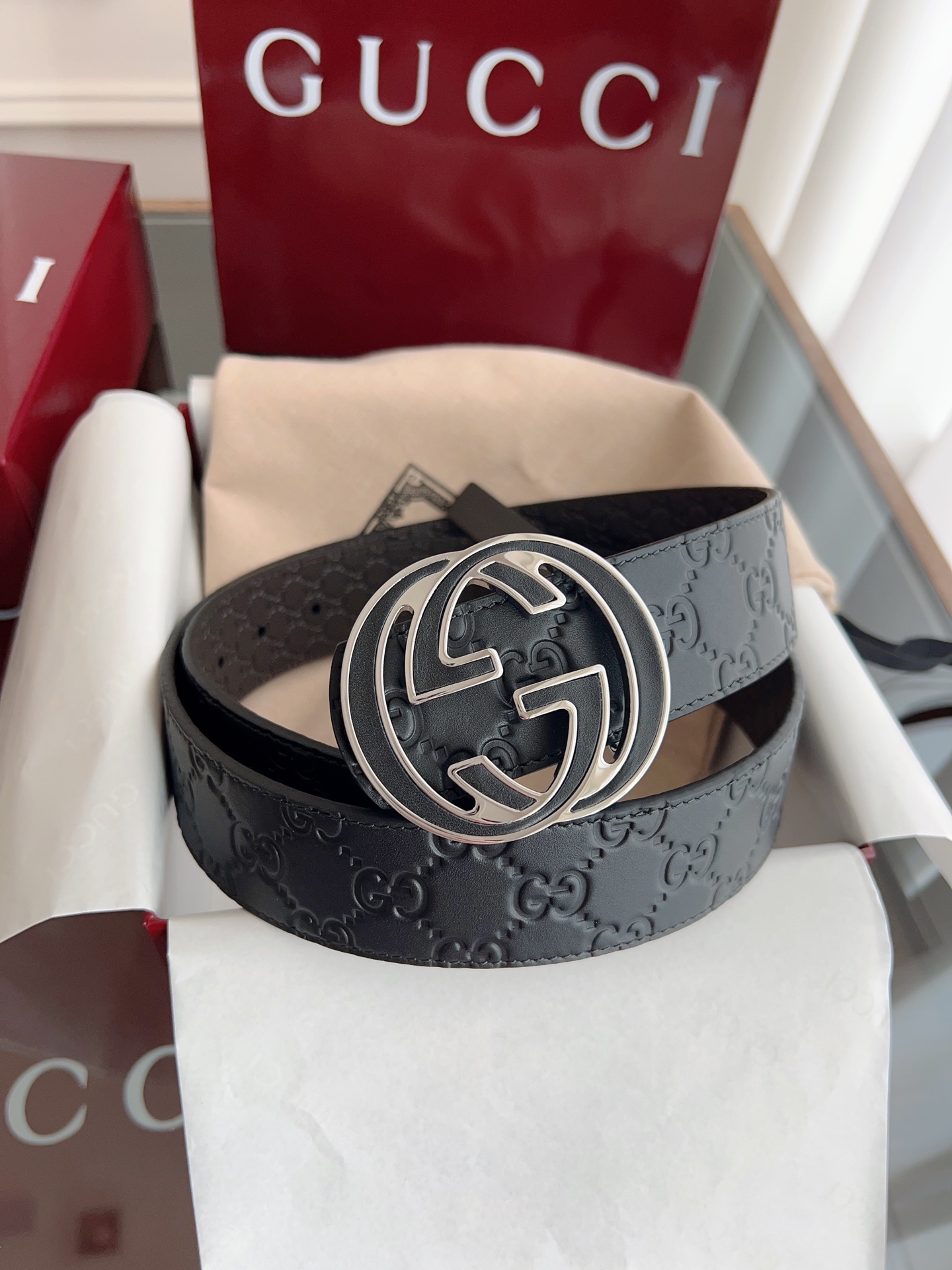 Gucci Male Basic Belt Cow Leather