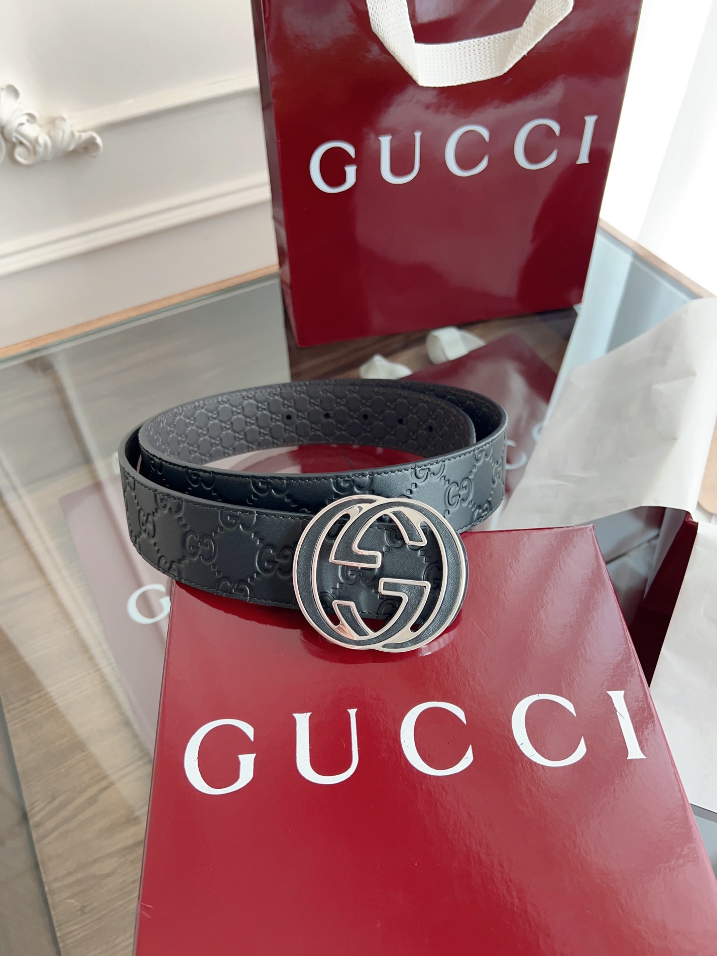 Gucci Male Basic Belt Cow Leather
