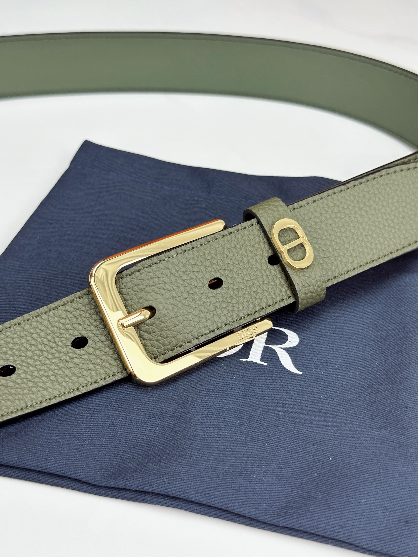 Dior Leather Belt Top Grain Leather Black M