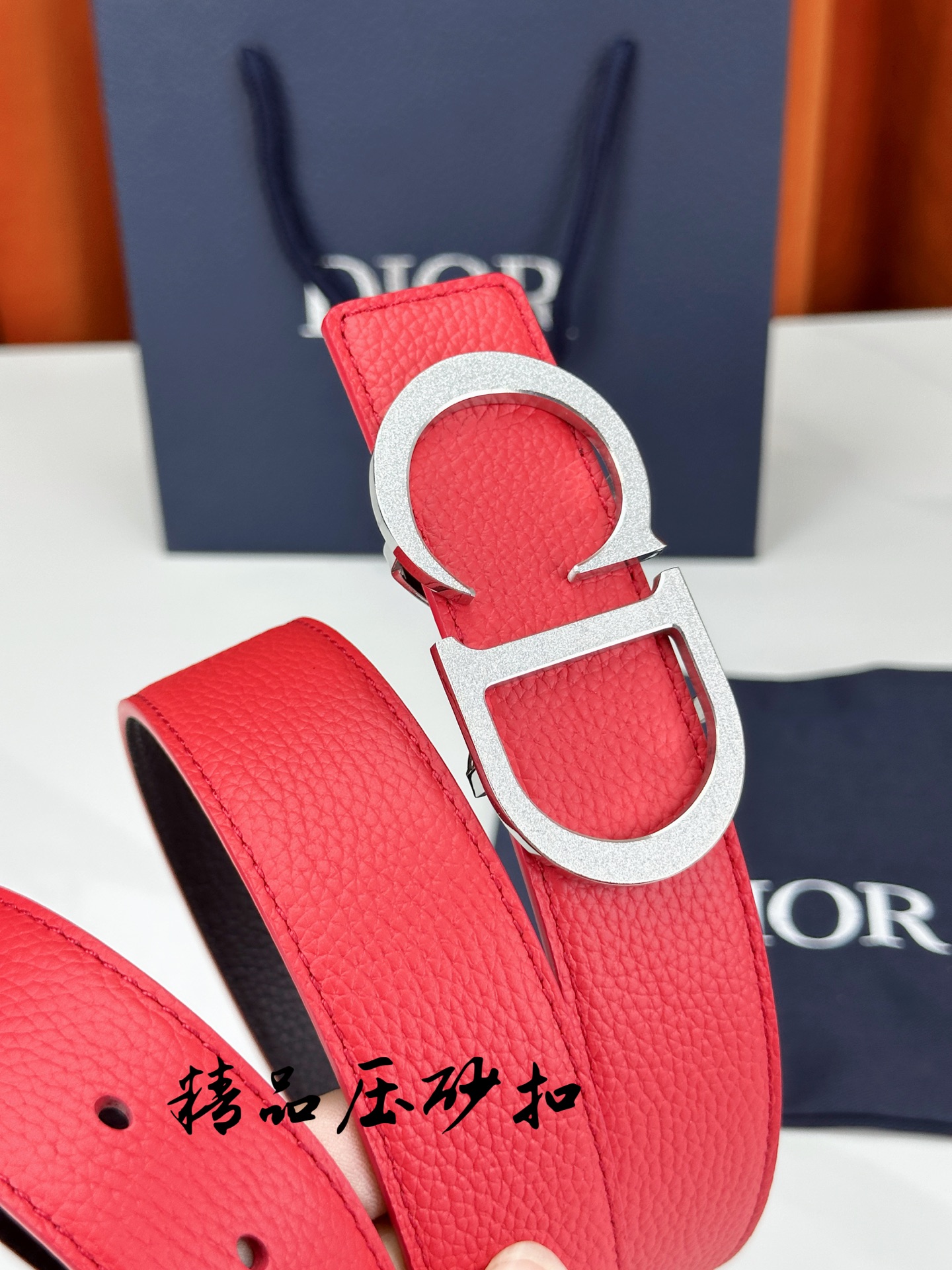Dior Leather Belt Top Grain Leather M
