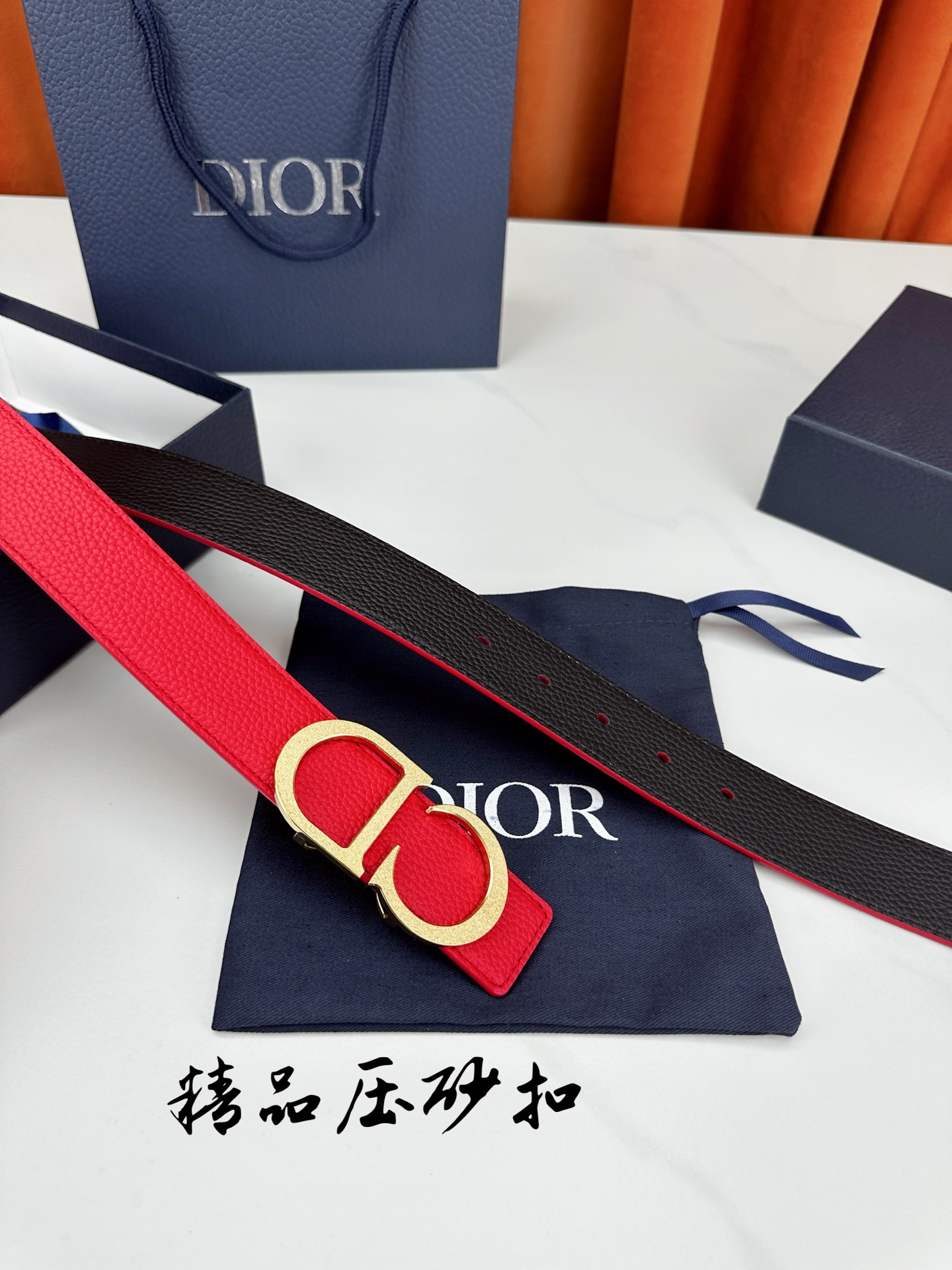 Dior Leather Belt Top Grain Leather M