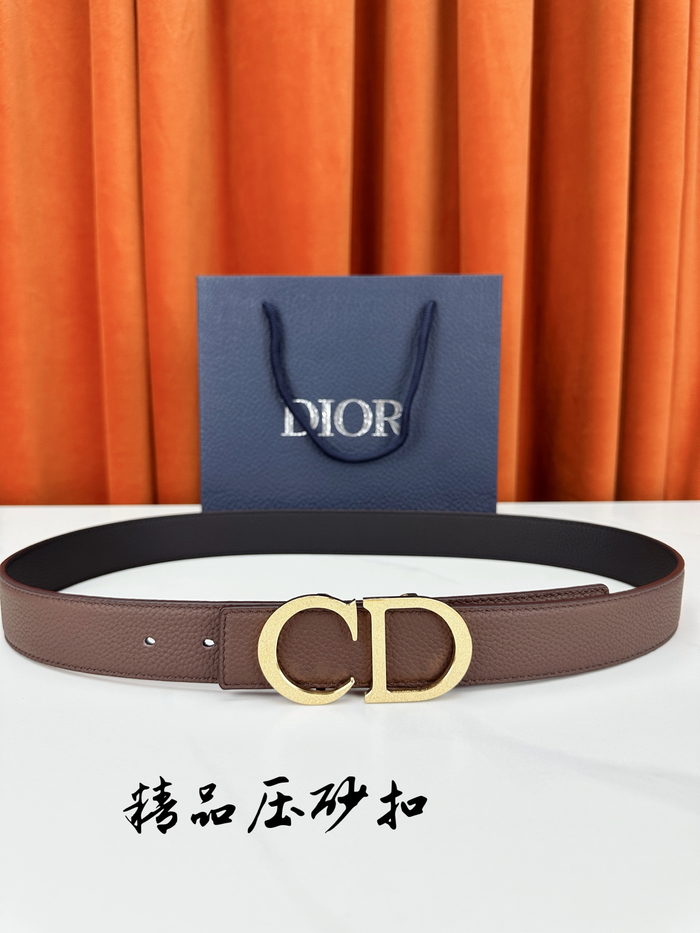 Dior Leather Belt Top Grain Leather M