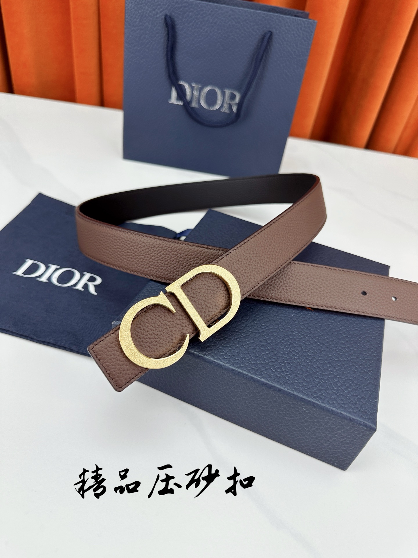 Dior Leather Belt Top Grain Leather M