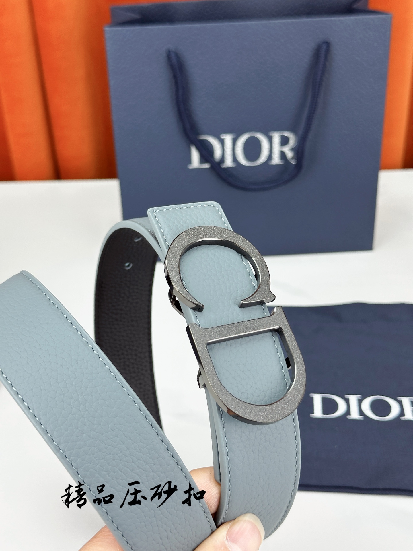 Dior Leather Belt Top Grain Leather M