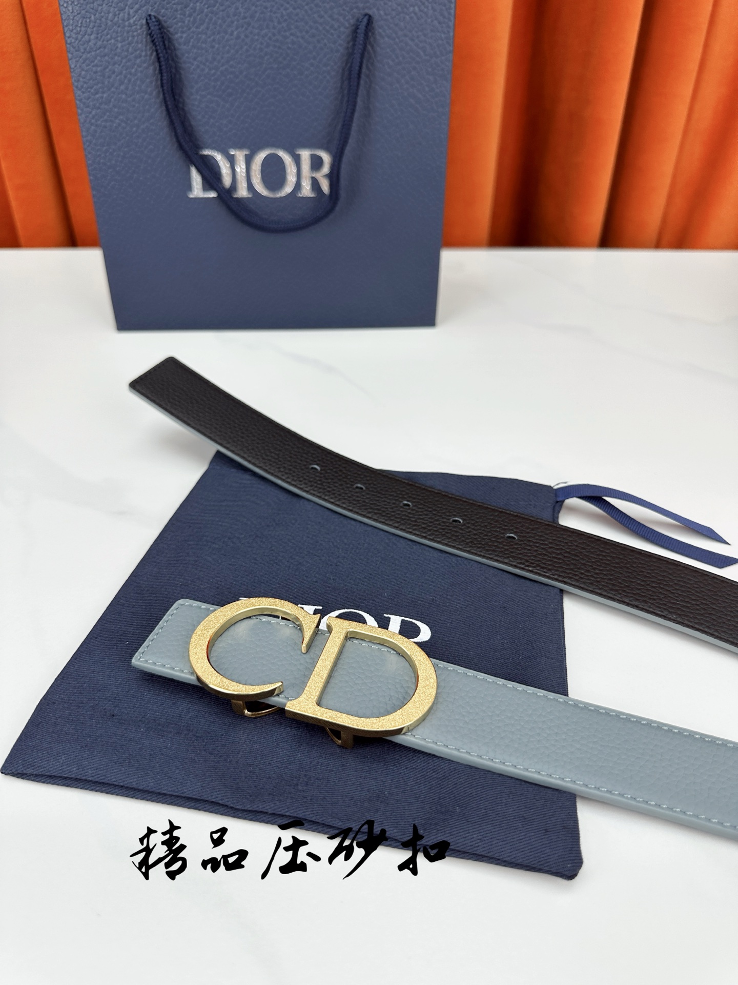 Dior Leather Belt Top Grain Leather M