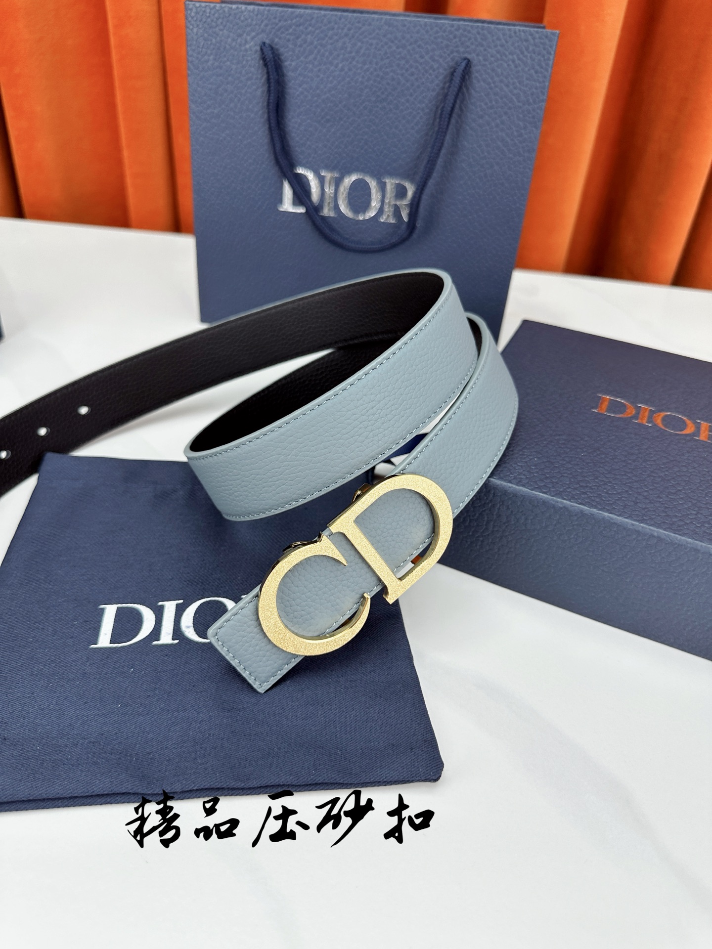 Dior Leather Belt Top Grain Leather M
