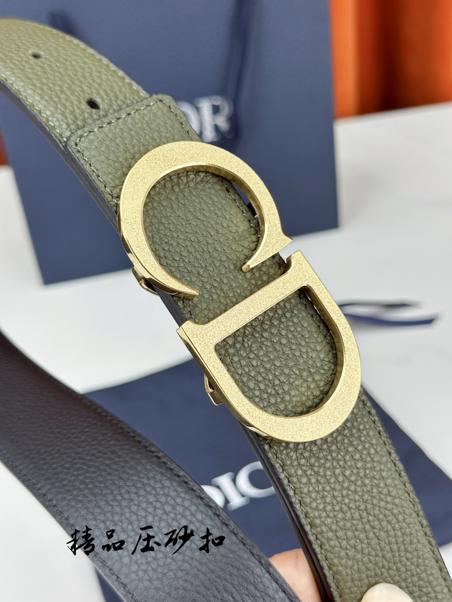 Dior Leather Belt Top Grain Leather M