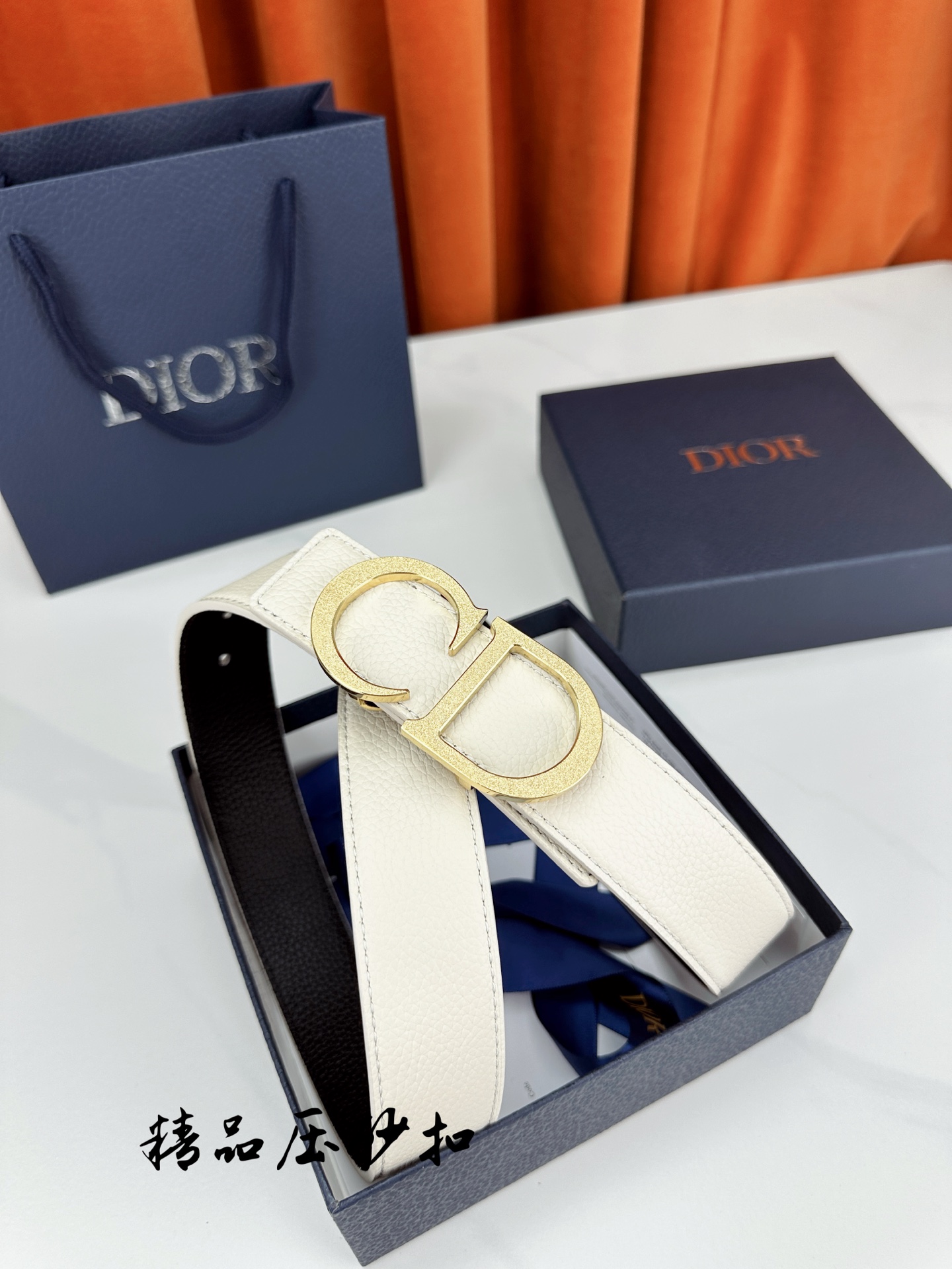 Dior Leather Belt Top Grain Leather M