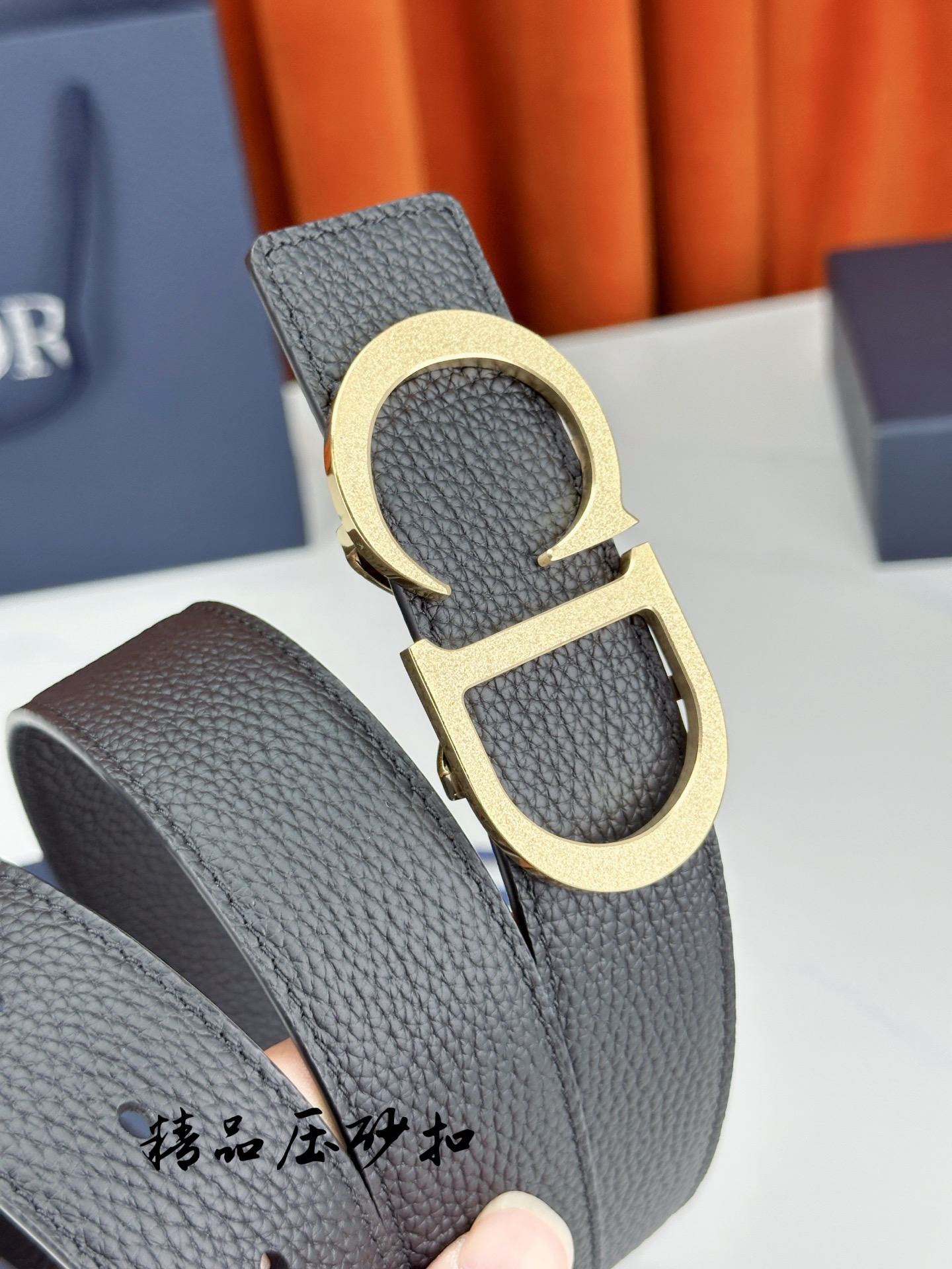 Dior Leather Belt Top Grain Leather M