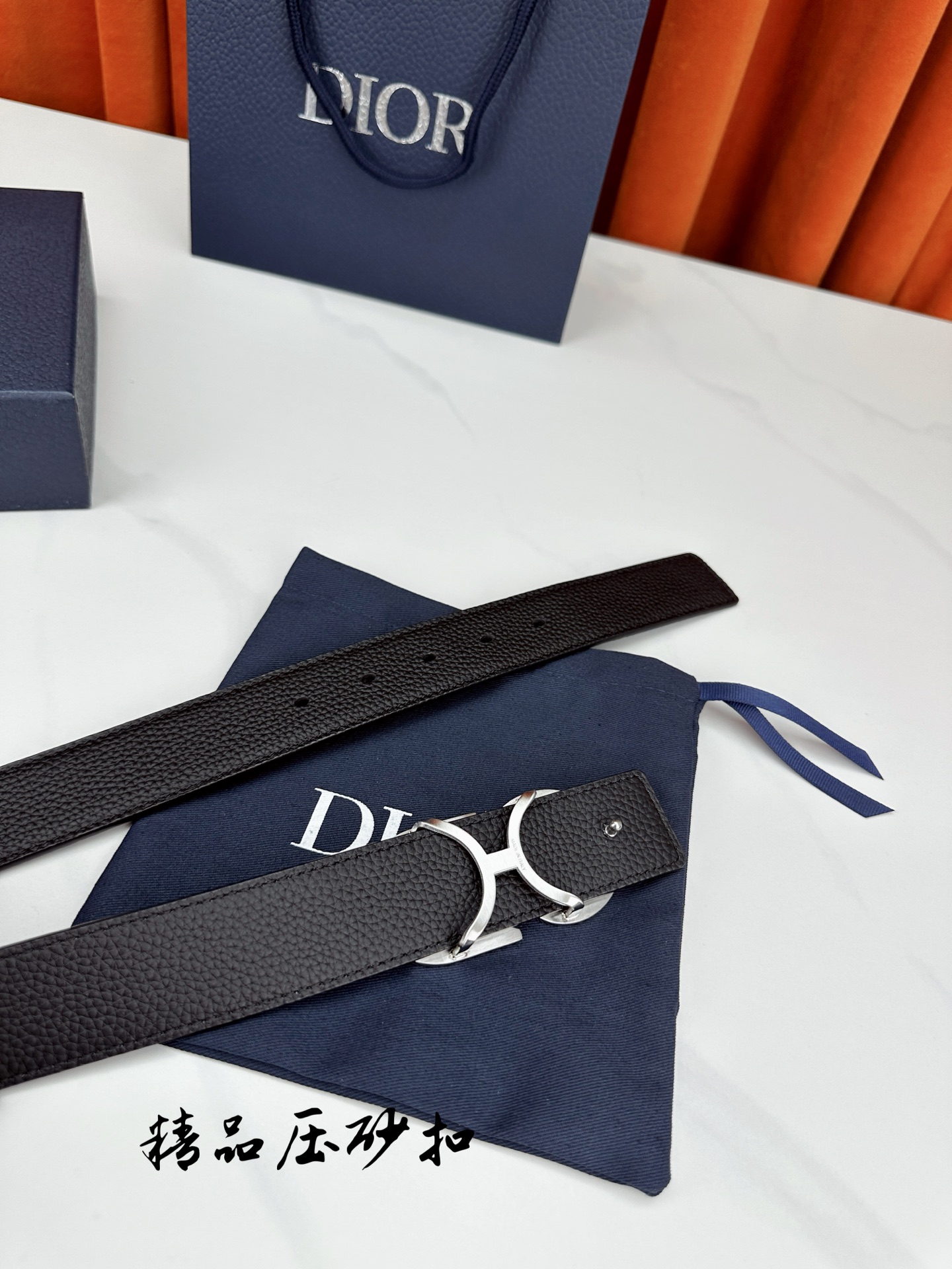 Dior Leather Belt Top Grain Leather M