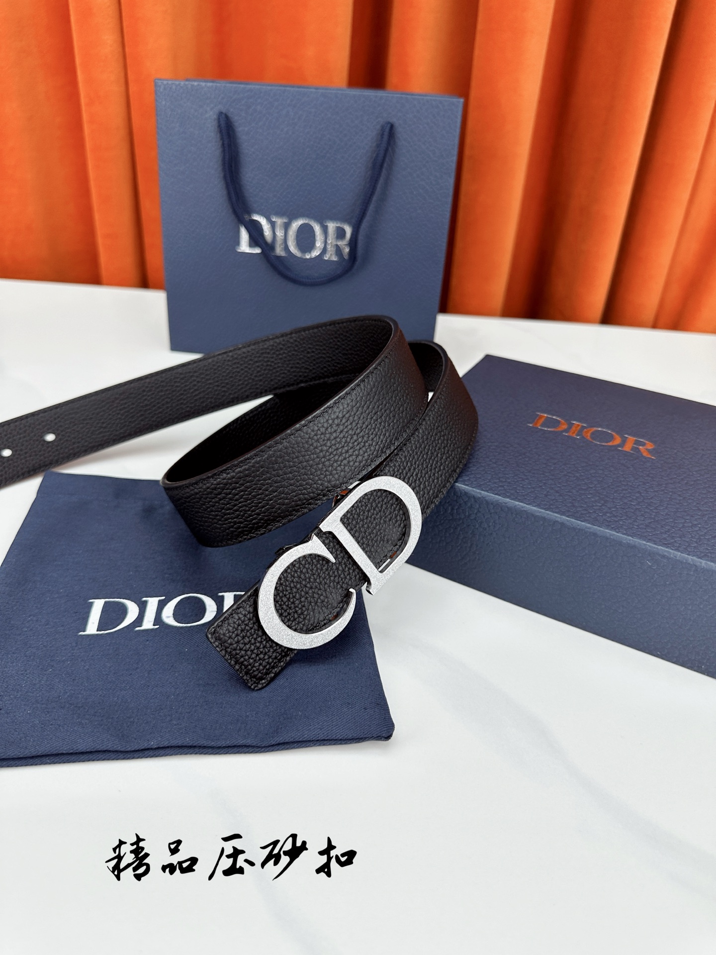 Dior Leather Belt Top Grain Leather M